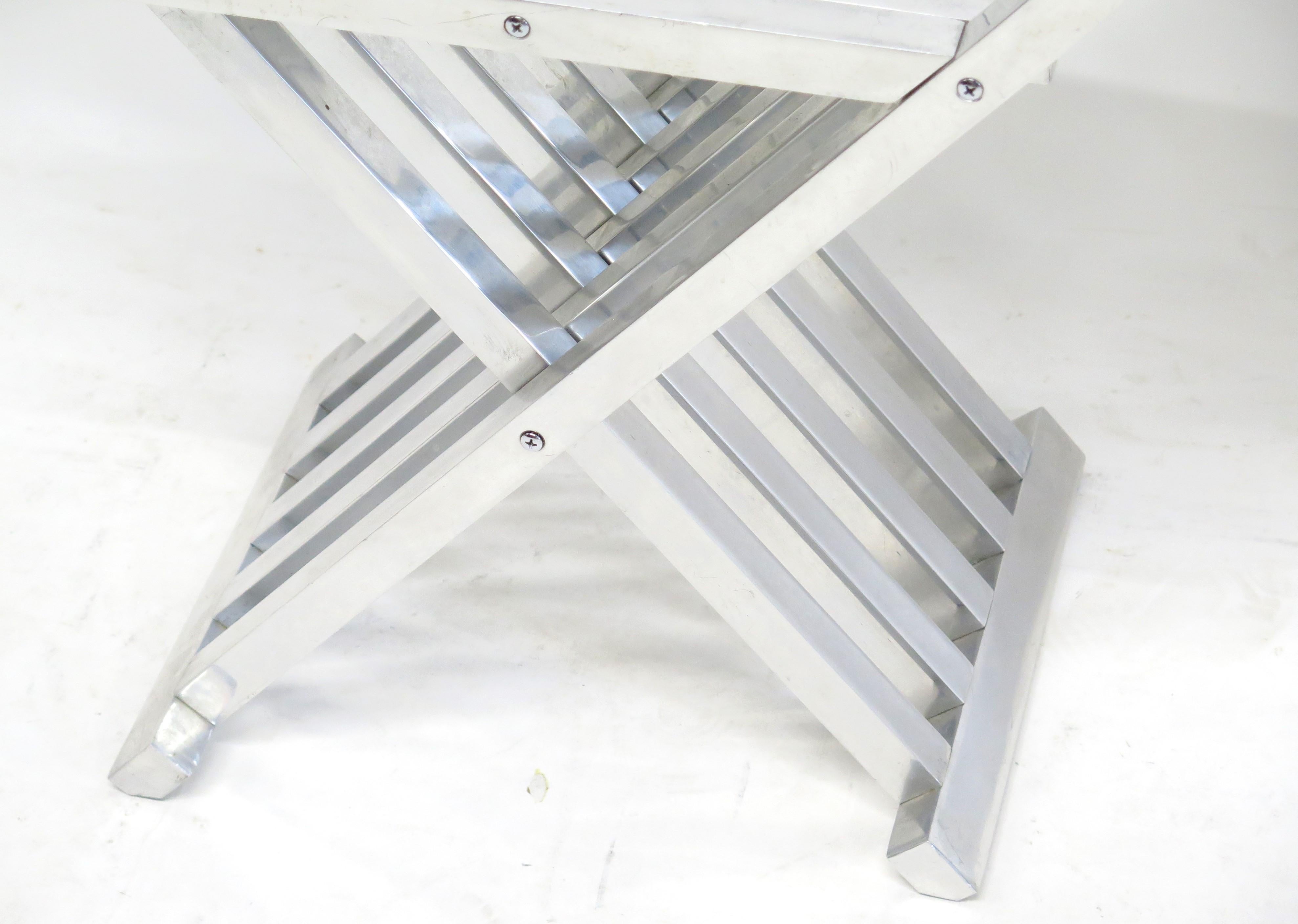 20th Century Pair of John Vesey (1925-1992) Classic Folding Curule Stools For Sale