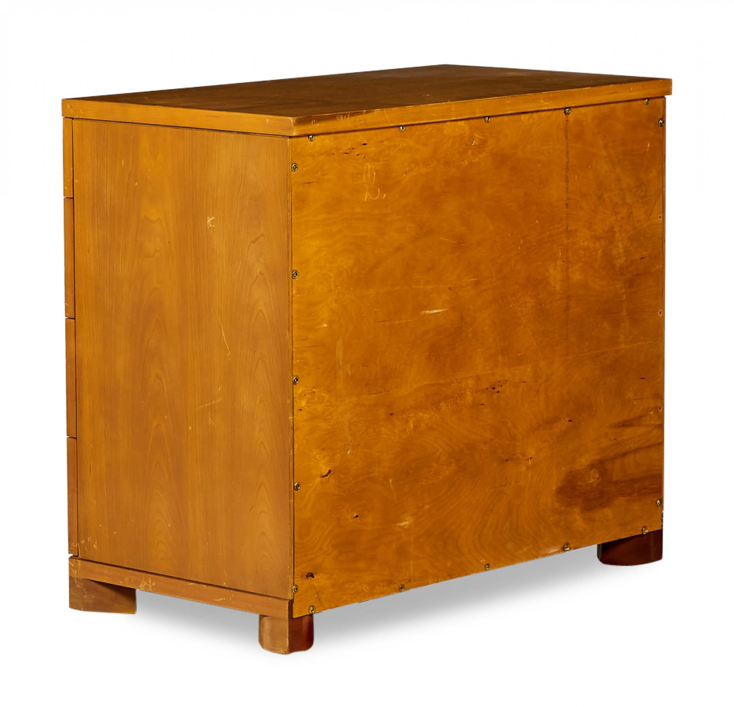 20th Century Pair of John Widdicomb American Mid-Century Walnut Bachelor's Chests For Sale