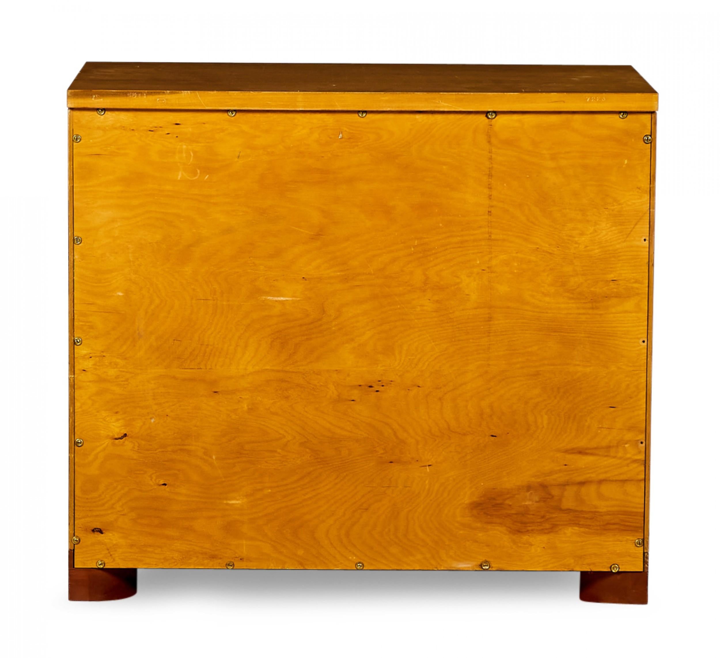 Pair of John Widdicomb American Mid-Century Walnut Bachelor's Chests For Sale 1