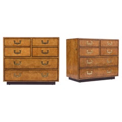 Pair of John Widdicomb Burled Dressers