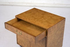 Pair of John Widdicomb Campaign-Style Nightstands