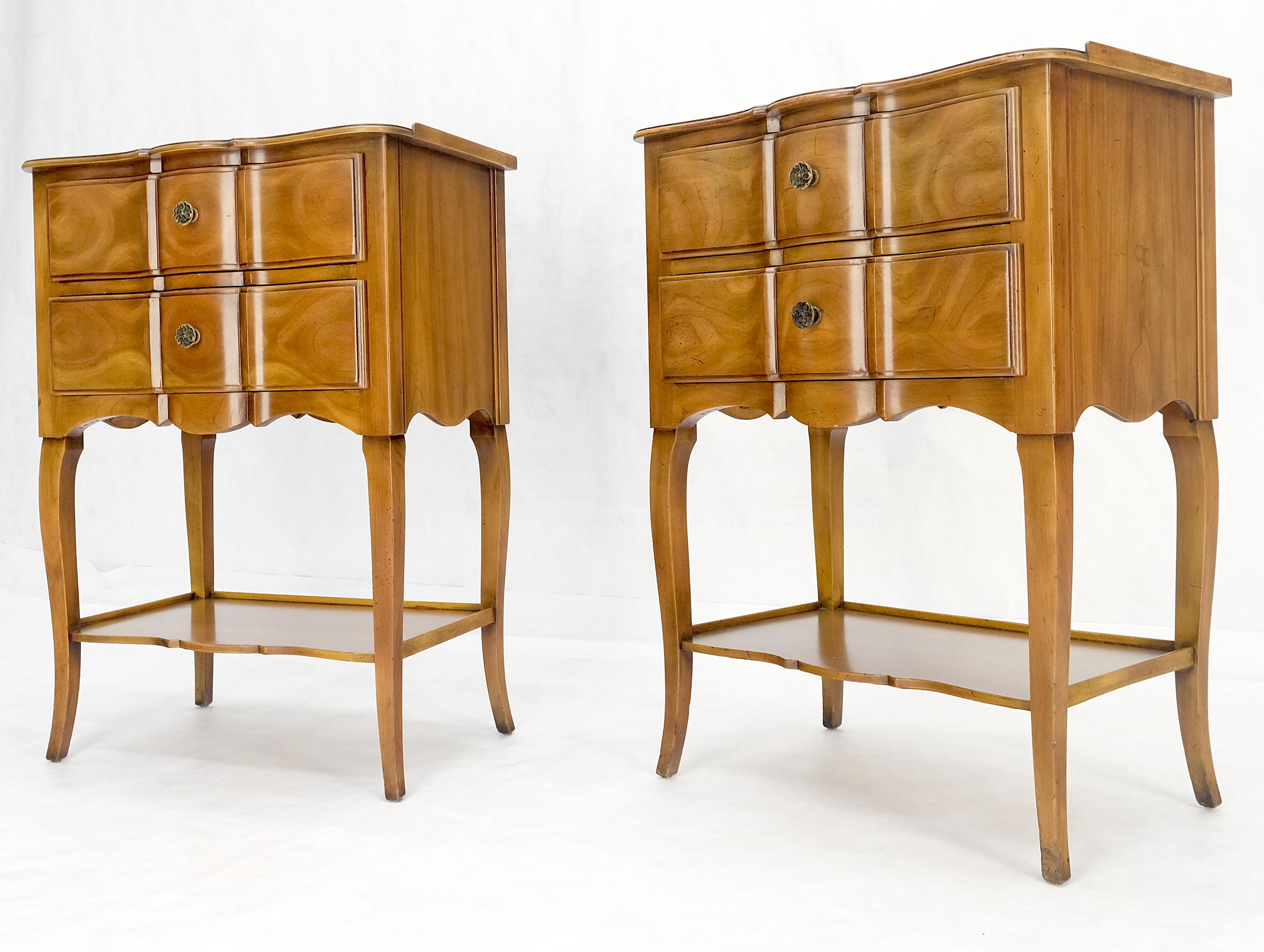 Ottone Coppia di comodini a due cassetti John Widdicomb MINT! in vendita