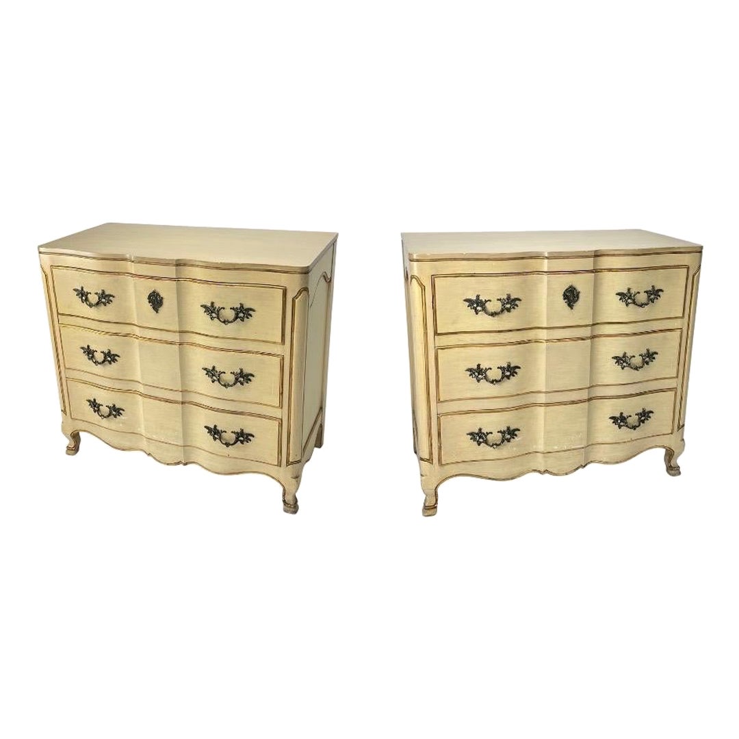 Pair of John Widdicomb French Provincial Bachelors Chests