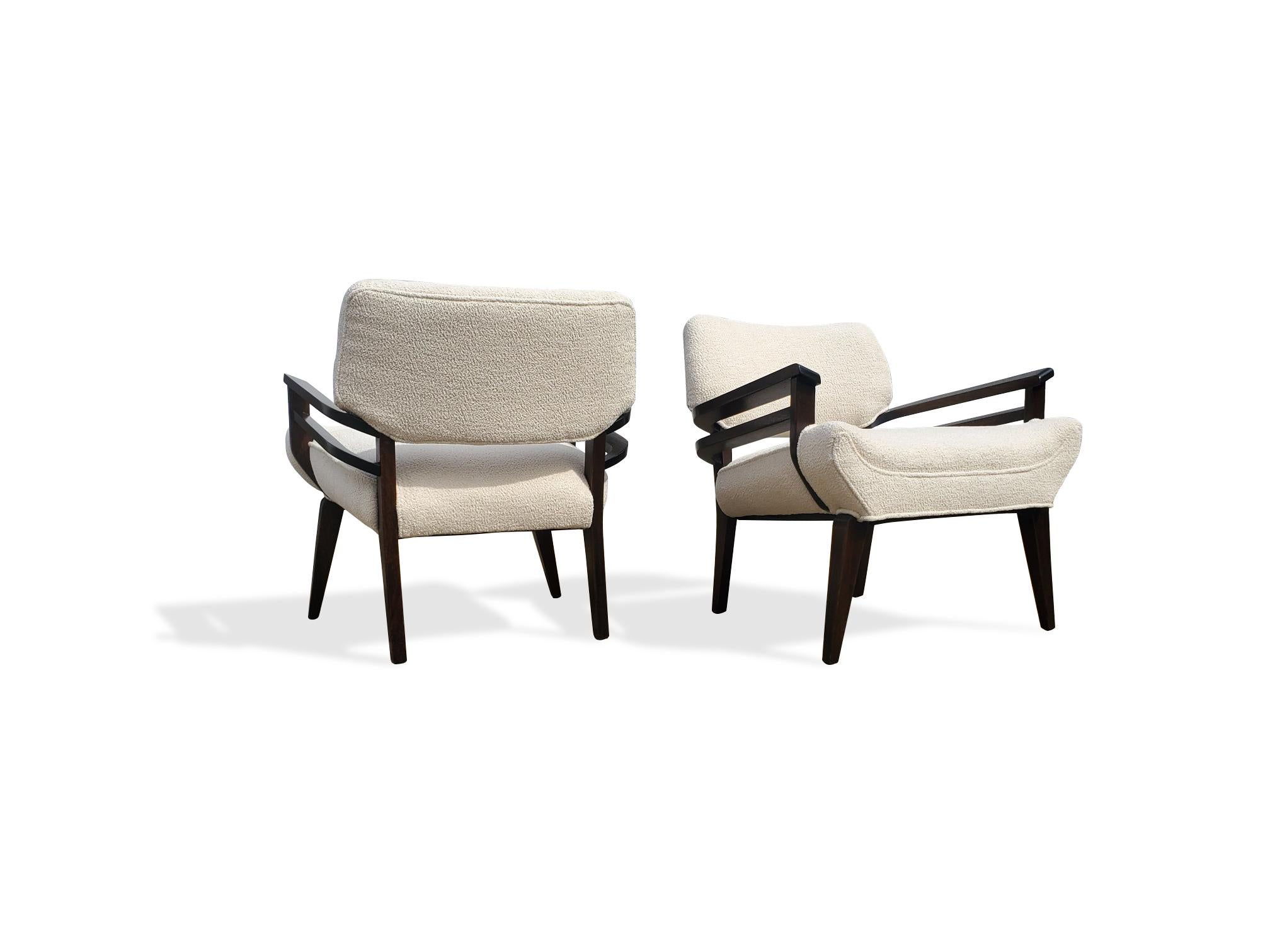 Pair of Johnn Keal for Brown Saltman Lounge Chairs  For Sale 1