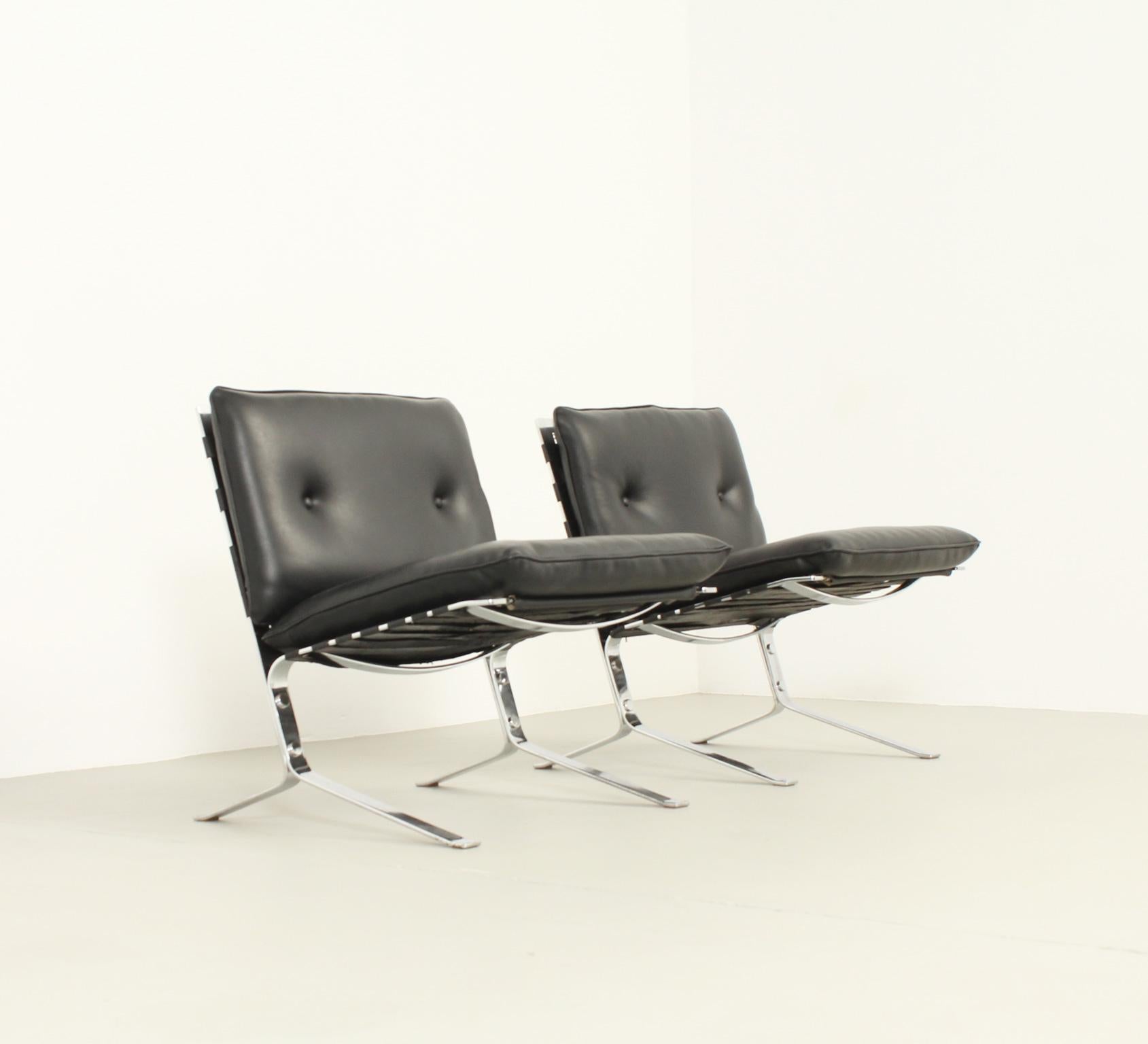 Mid-Century Modern Pair of Joker Easy Chairs by Olivier Mourgue, France, 1960