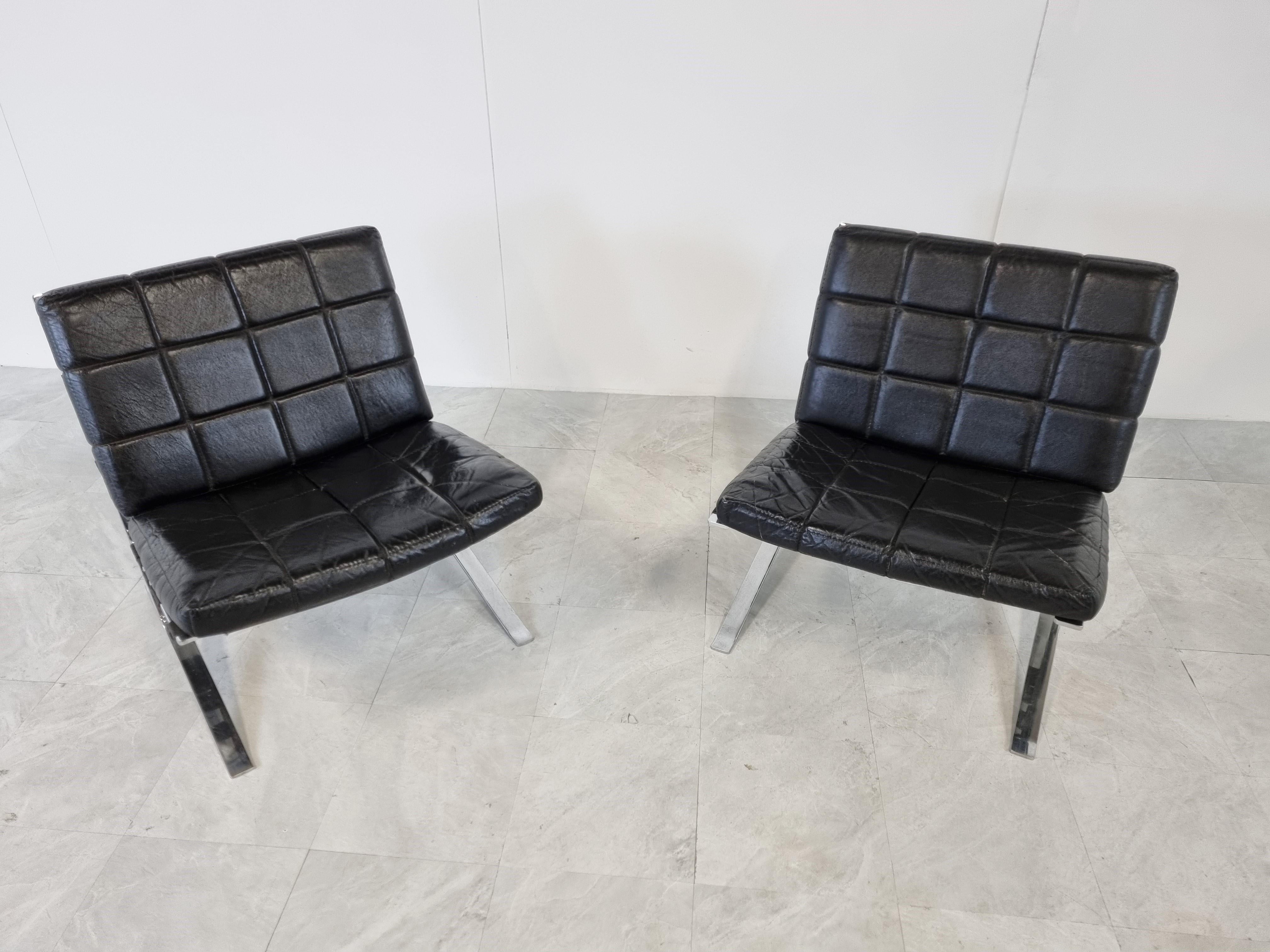Mid-Century Modern Pair of Joker Lounge Chairs by Olivier Mourgue, 1970s