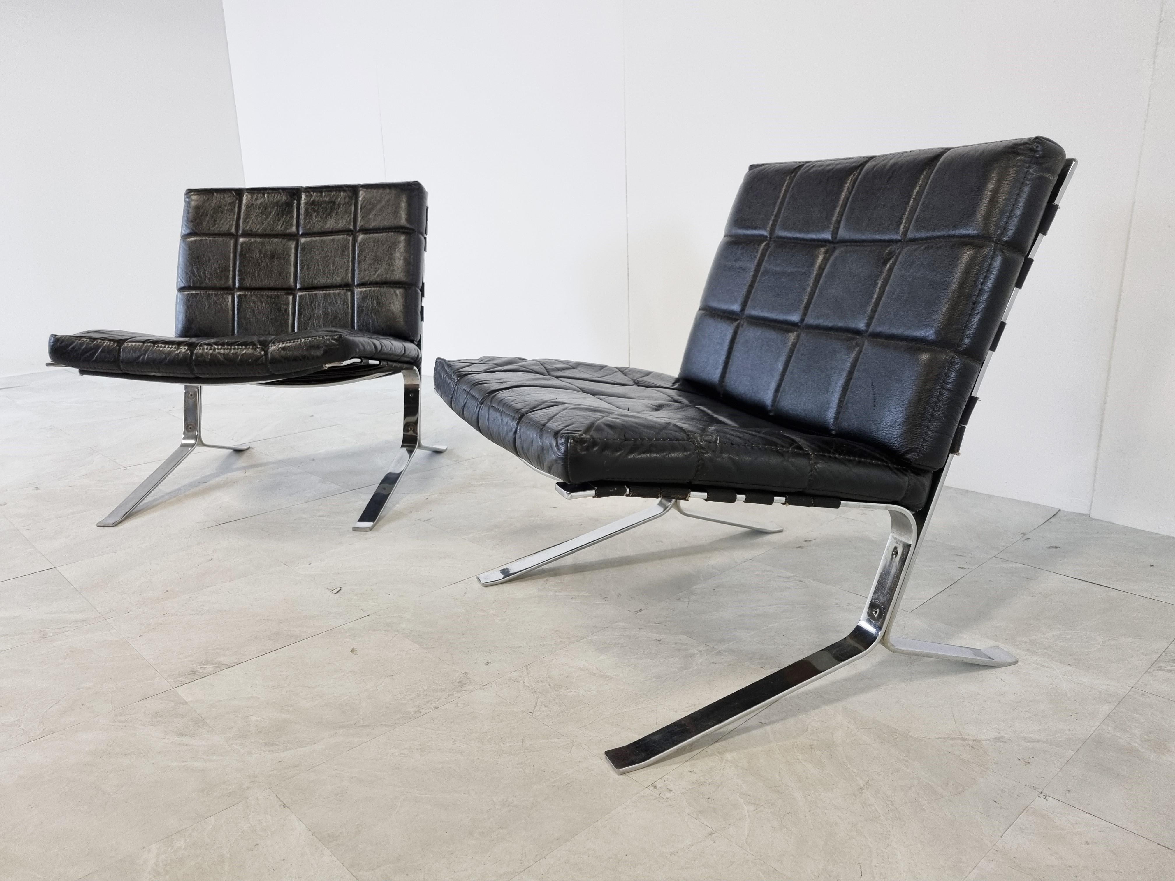 Pair of Joker Lounge Chairs by Olivier Mourgue, 1970s In Good Condition In HEVERLEE, BE