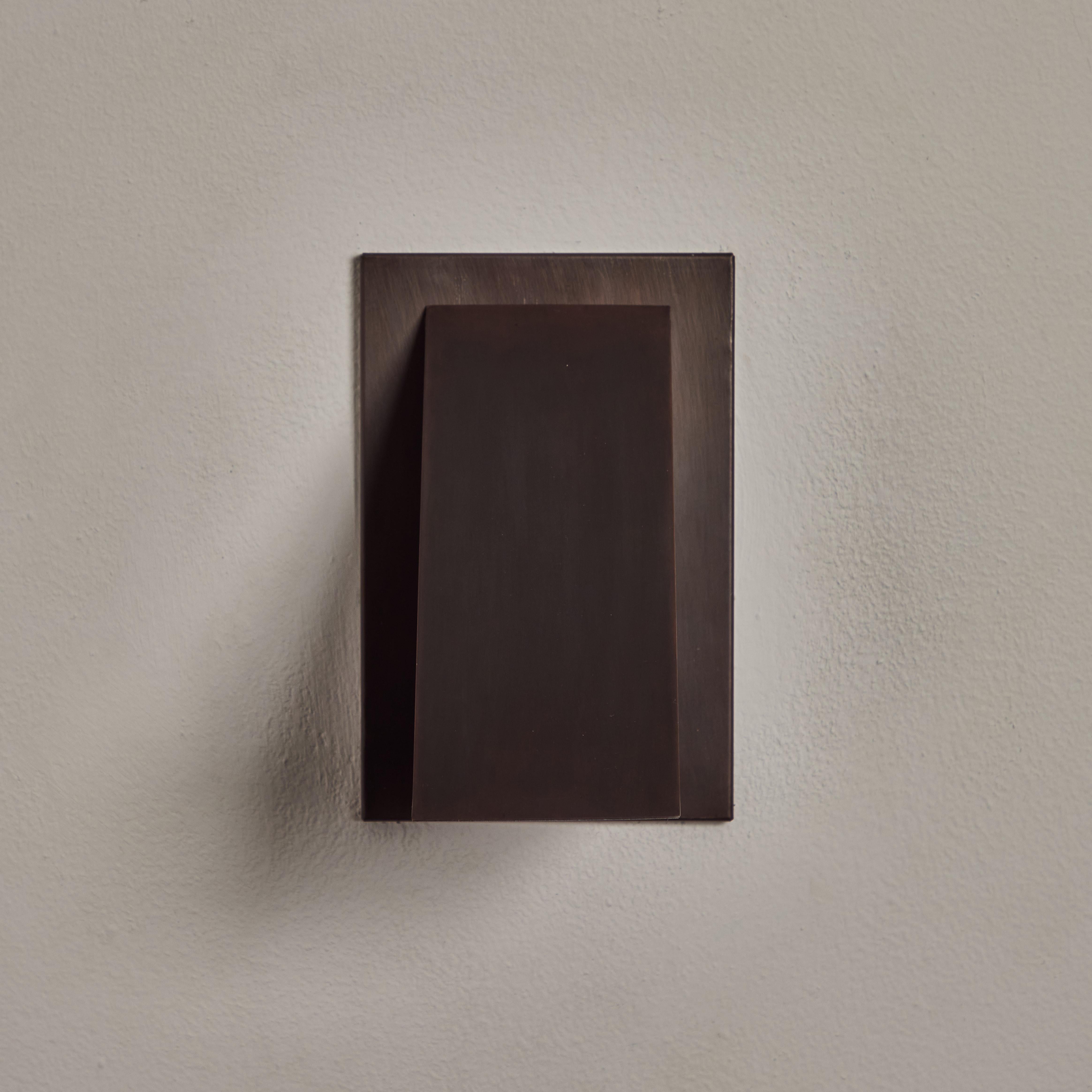 Pair of Jonas Bohlin 'Oxid' Dark Brown Patinated Outdoor Wall Lights for Örsjö For Sale 3