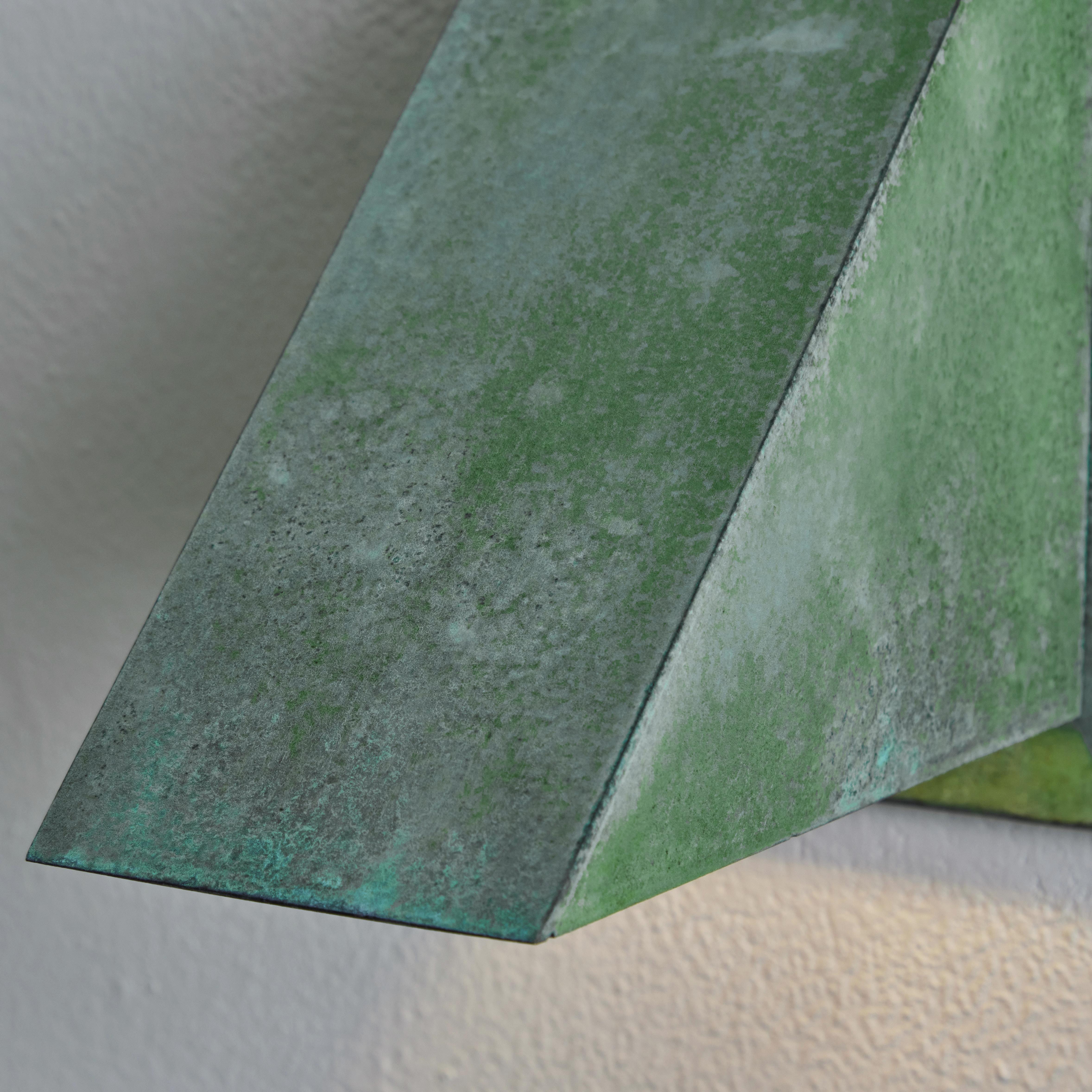 Pair of Jonas Bohlin 'Oxid' Verdigris Patinated Outdoor Wall Lights for Örsjö For Sale 7