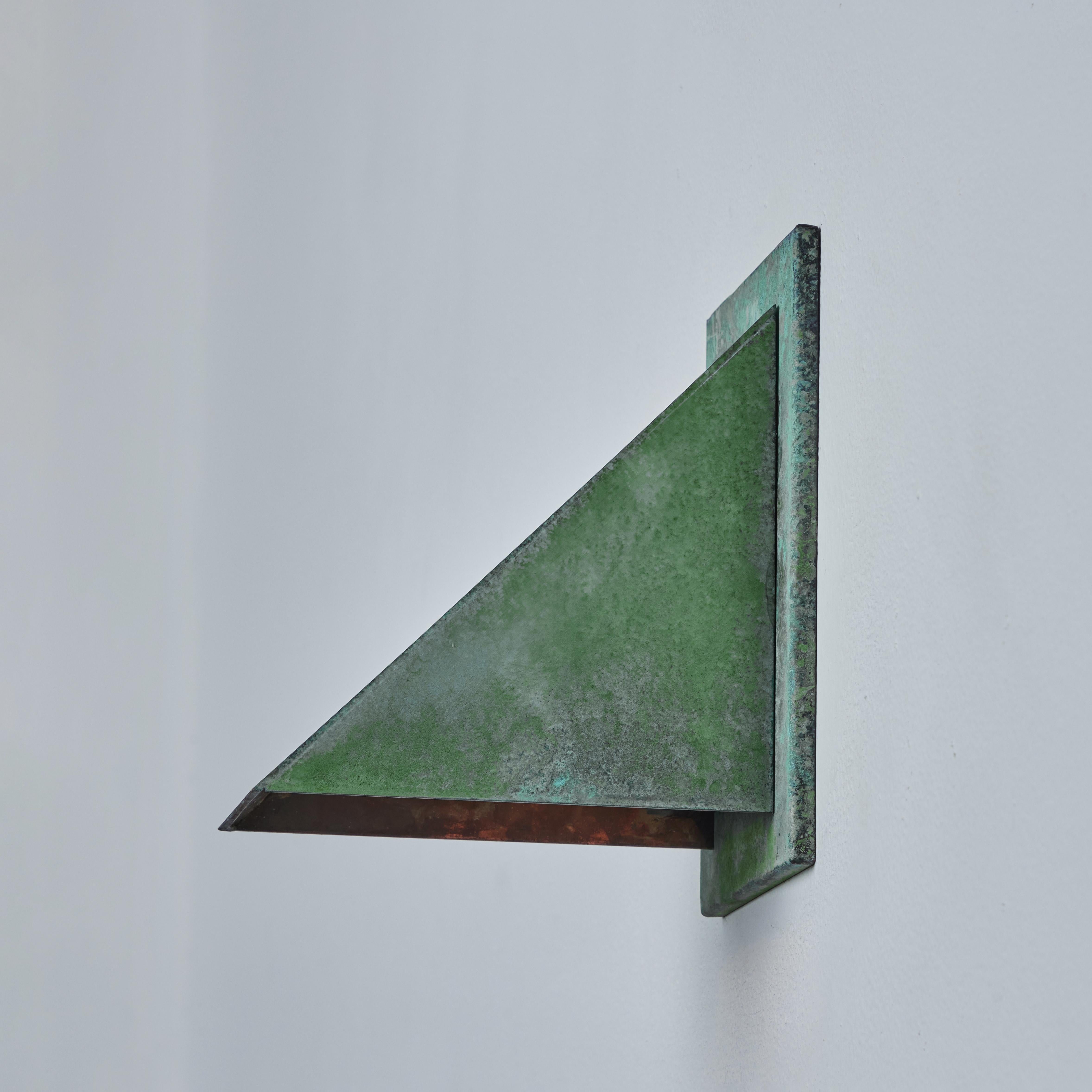 Pair of Jonas Bohlin 'Oxid' Verdigris Patinated Outdoor Wall Lights for Örsjö For Sale 9