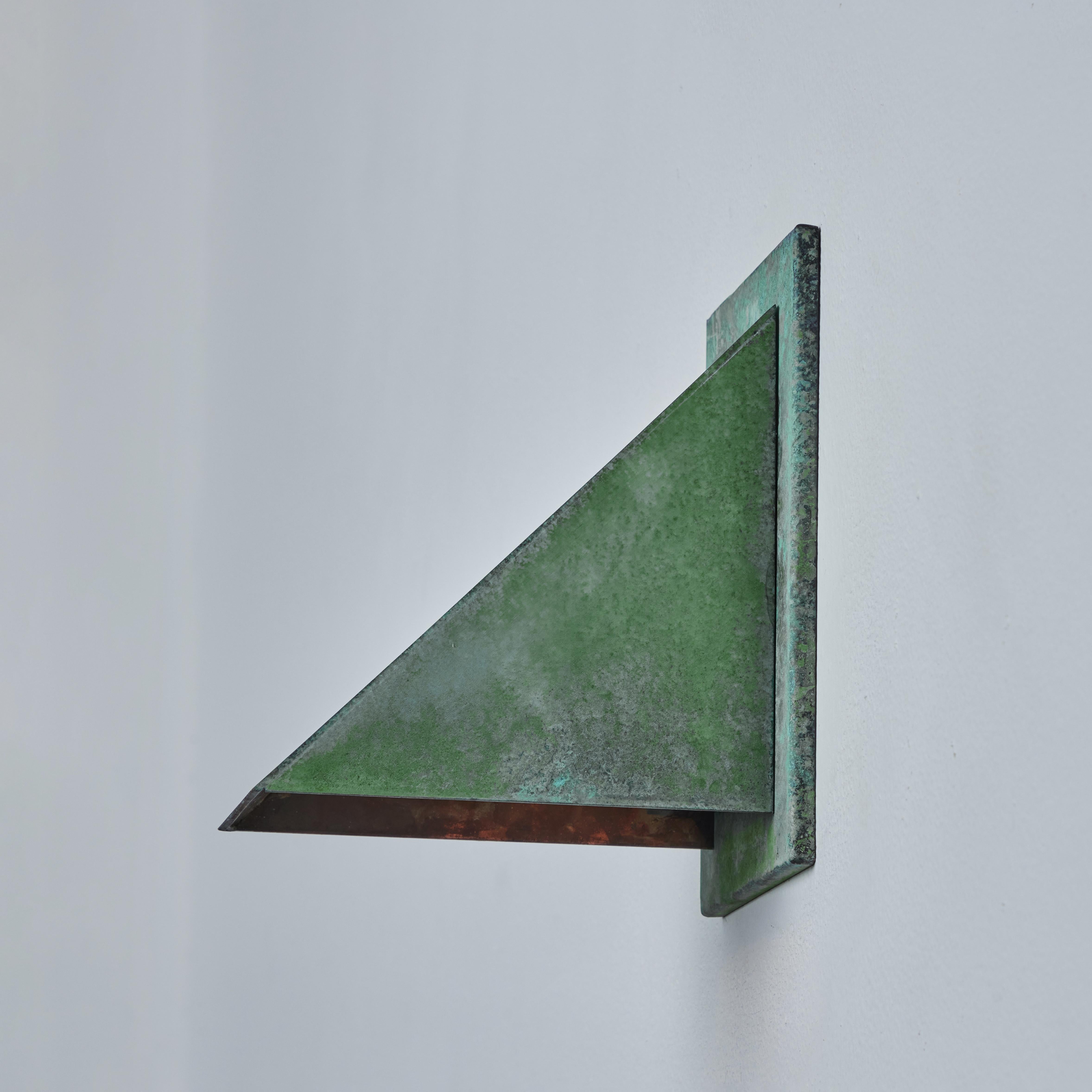 Pair of Jonas Bohlin 'Oxid' Verdigris Patinated Outdoor Wall Lights for Örsjö For Sale 8