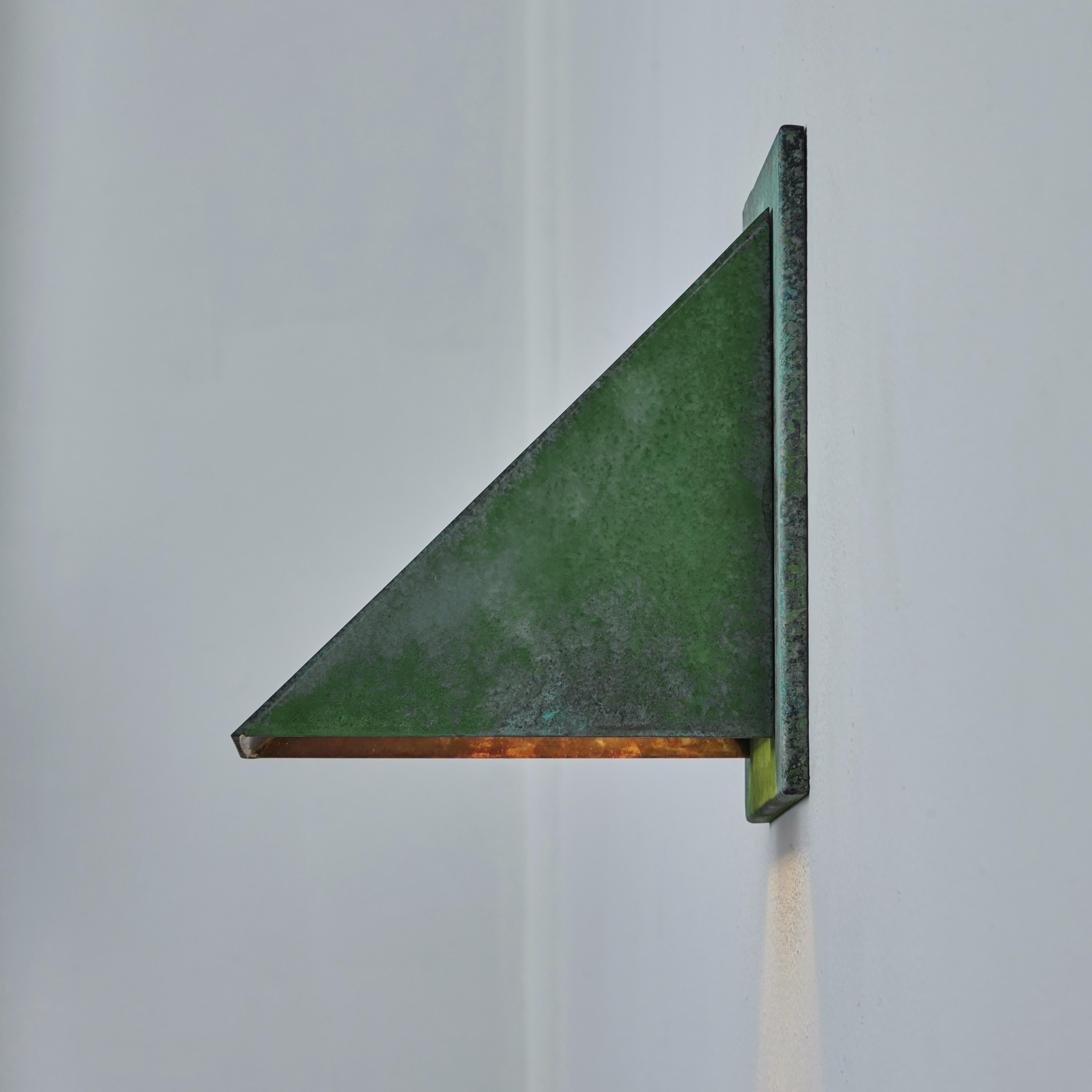 Pair of Jonas Bohlin 'Oxid' Verdigris Patinated Outdoor Wall Lights for Örsjö For Sale 2