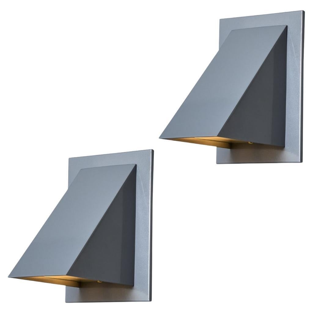 Pair of Jonas Bohlin 'Oxid' Wall Lights for Örsjö in Painted Silver