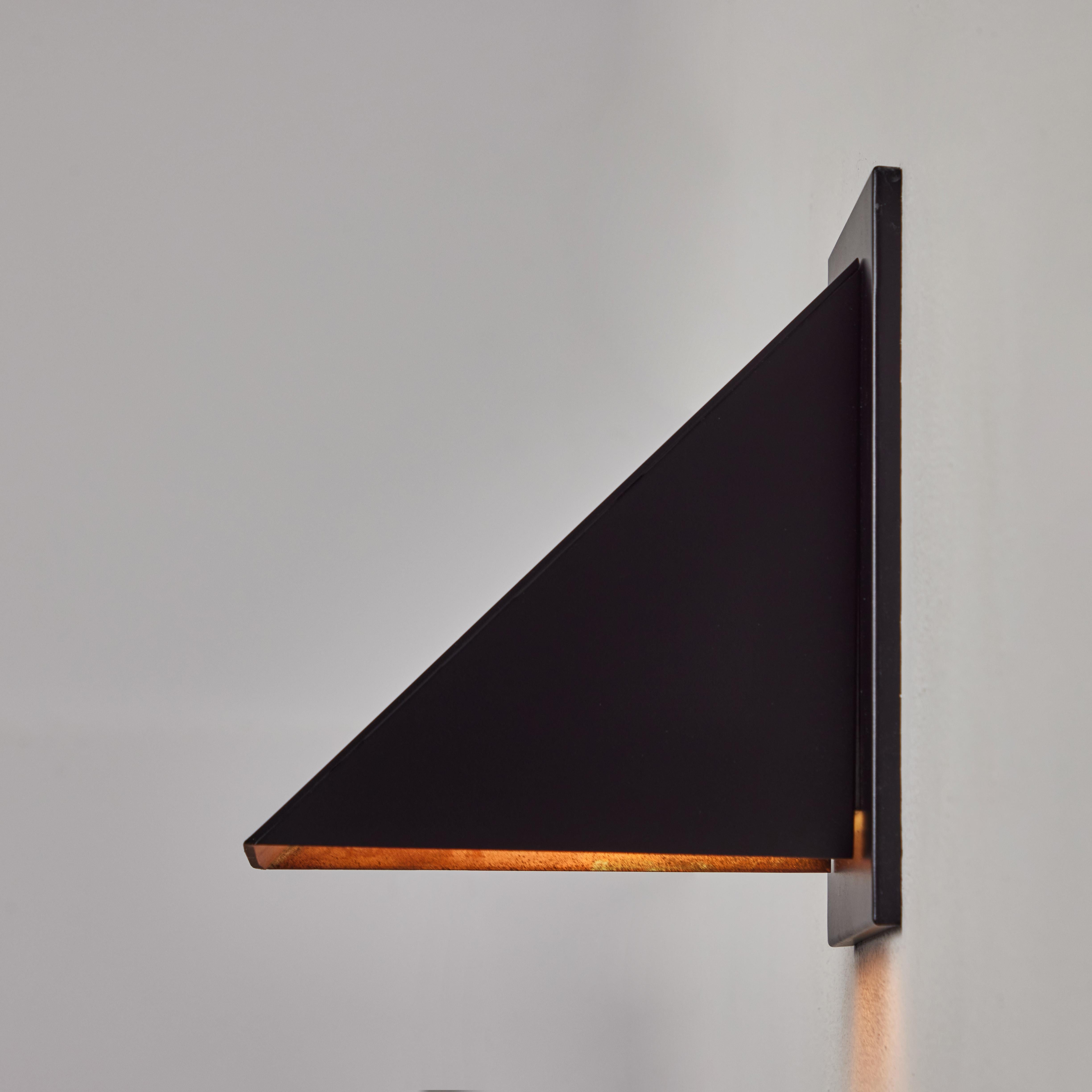 Scandinavian Modern Pair of Jonas Bohlin 'Oxid' Wall Lights for Örsjö in Black For Sale
