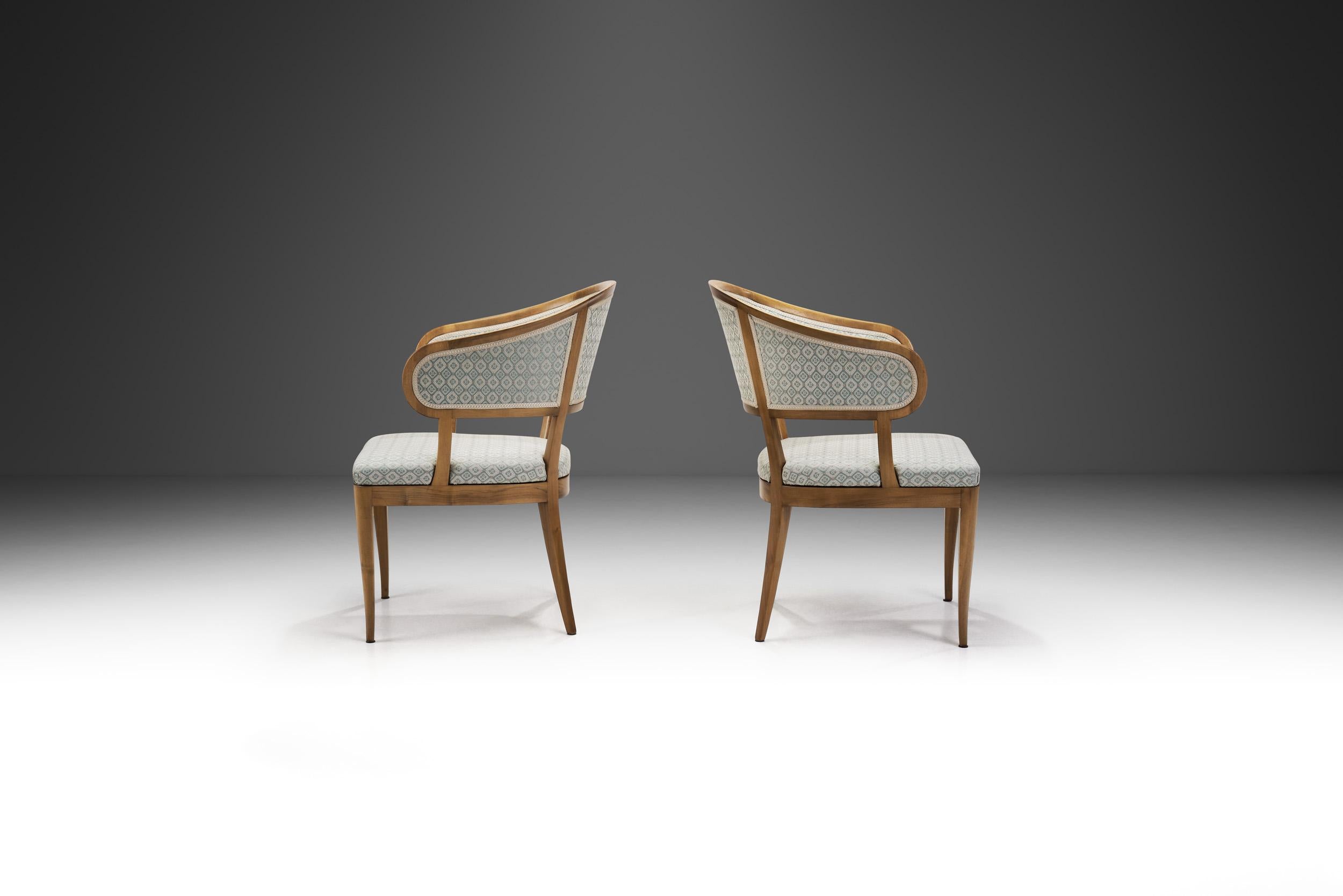 Swedish Pair of “Jonas Love” Armchairs by Carl Malmsten, Sweden 20th Century