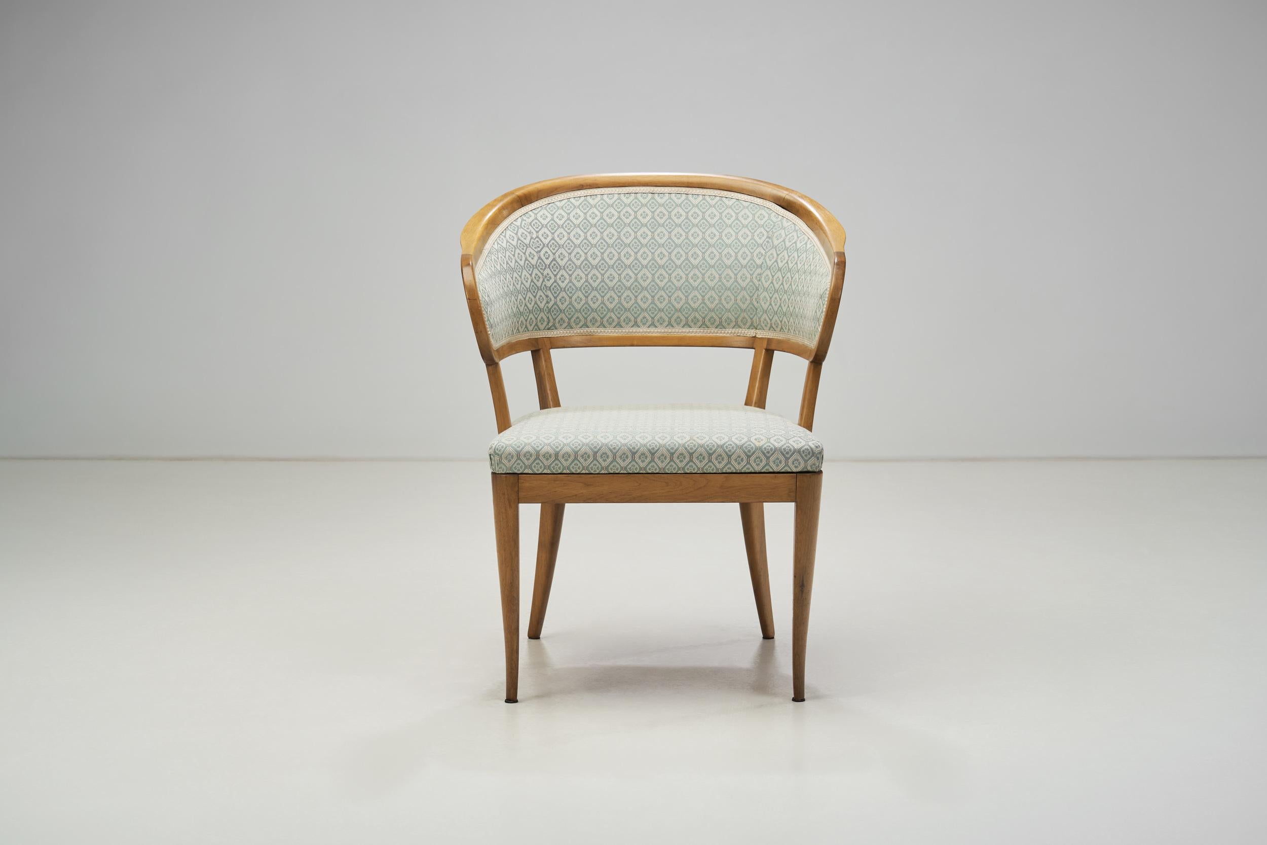 Fabric Pair of “Jonas Love” Armchairs by Carl Malmsten, Sweden 20th Century