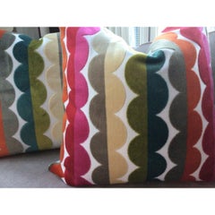 Pair of Jonathan Adler for Kravet 22” Plush Down Filled Pillows in Velvet Fabric