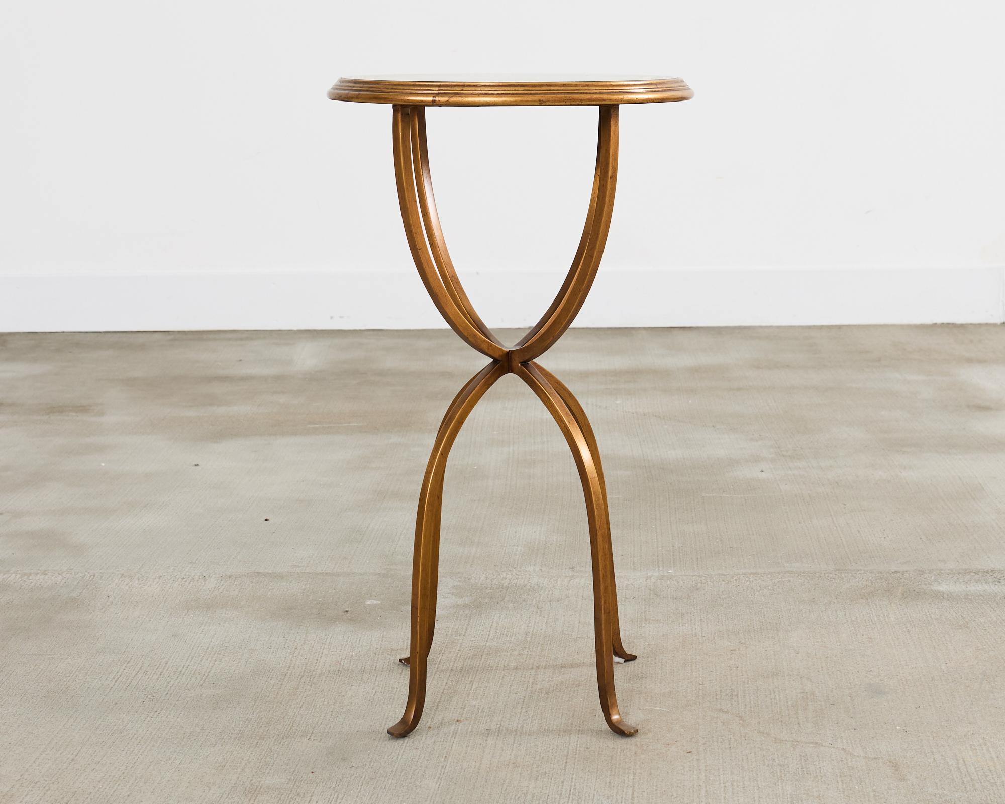 Paire de tables à boire en fer doré de Jonathan Charles en vente 5