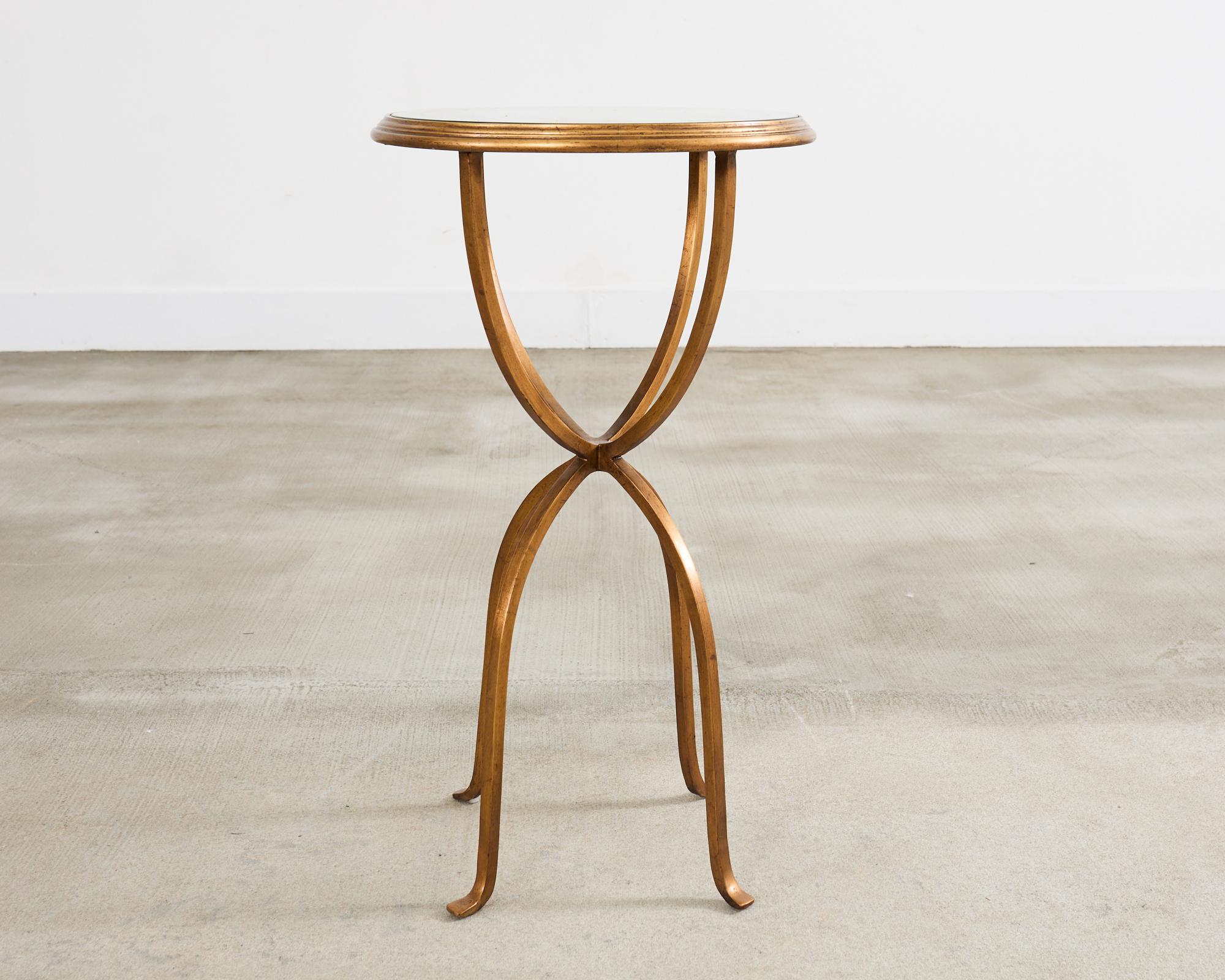 Paire de tables à boire en fer doré de Jonathan Charles en vente 7