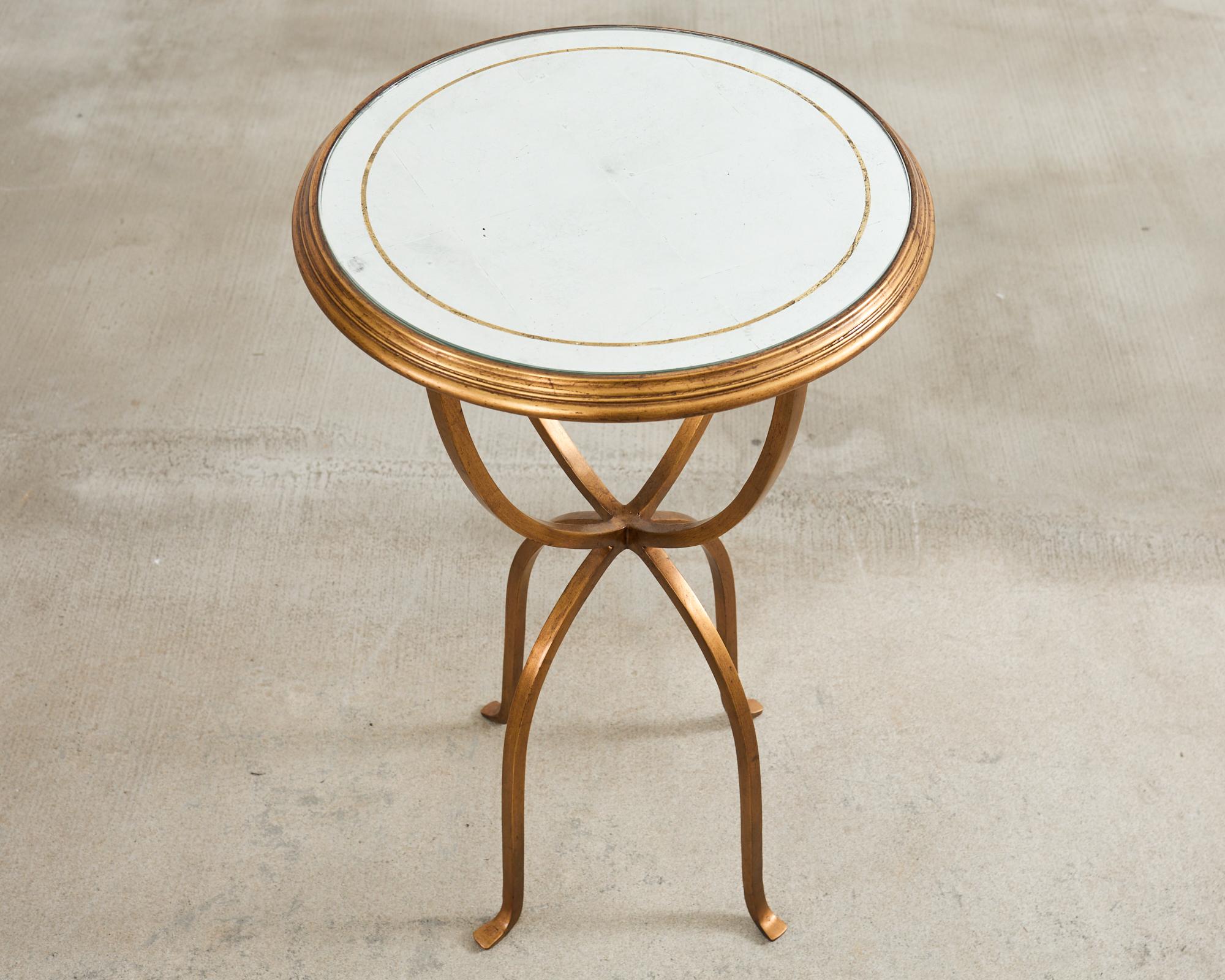 Paire de tables à boire en fer doré de Jonathan Charles en vente 8