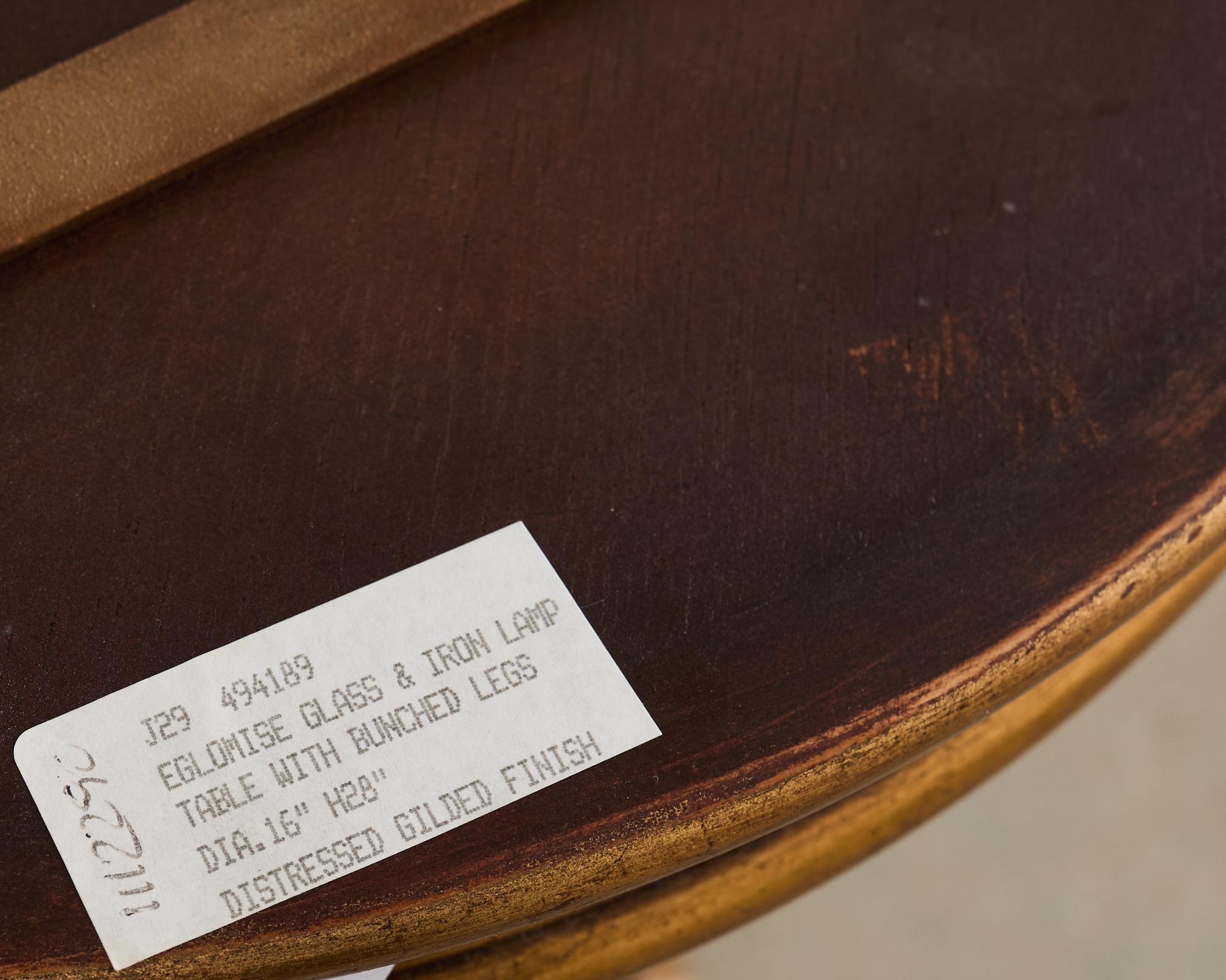 Paire de tables à boire en fer doré de Jonathan Charles en vente 12