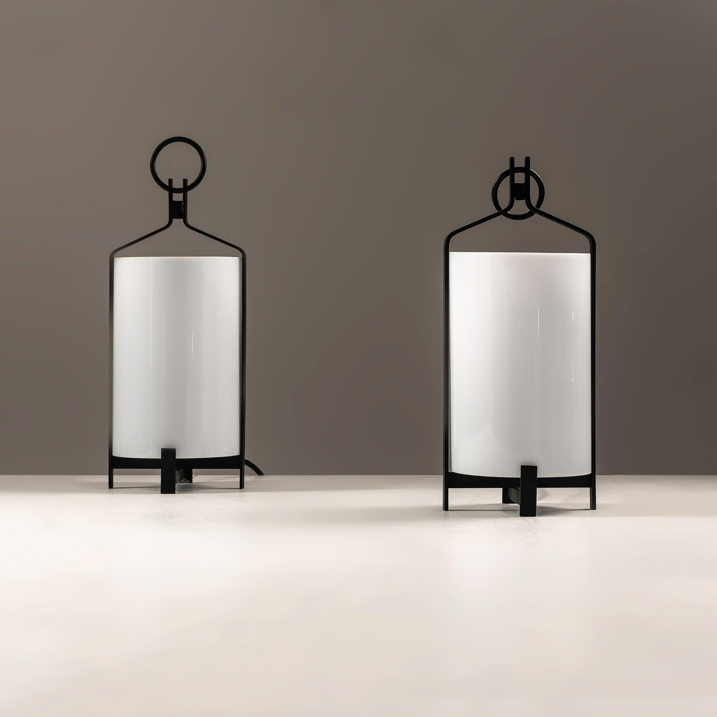 Iron Pair of Jordi Vilanova i Bosch design table lamps 1960s