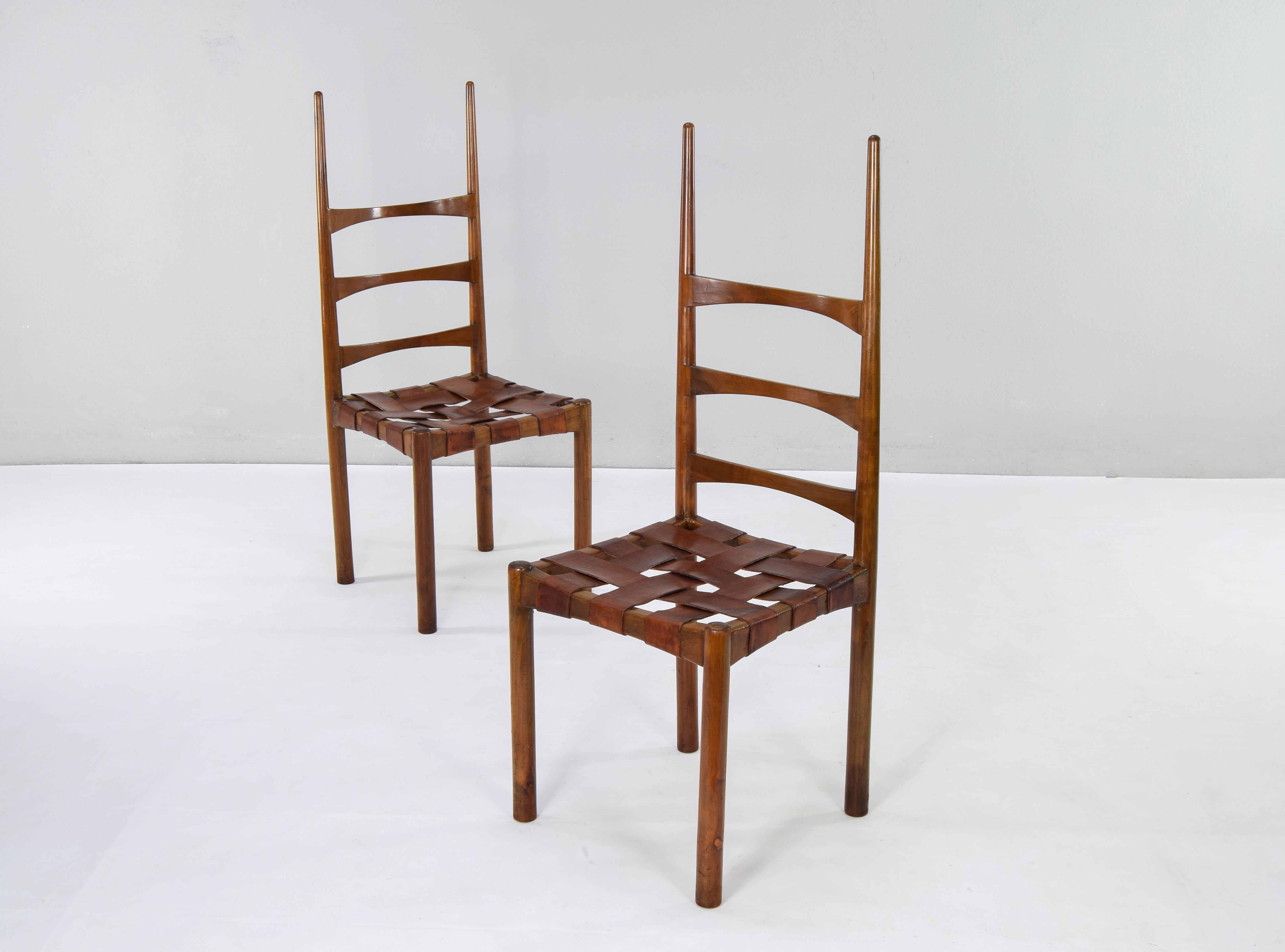 Pair of Jordi Villanova Billar Mediterranean Modern Chairs, Spain 60s 5
