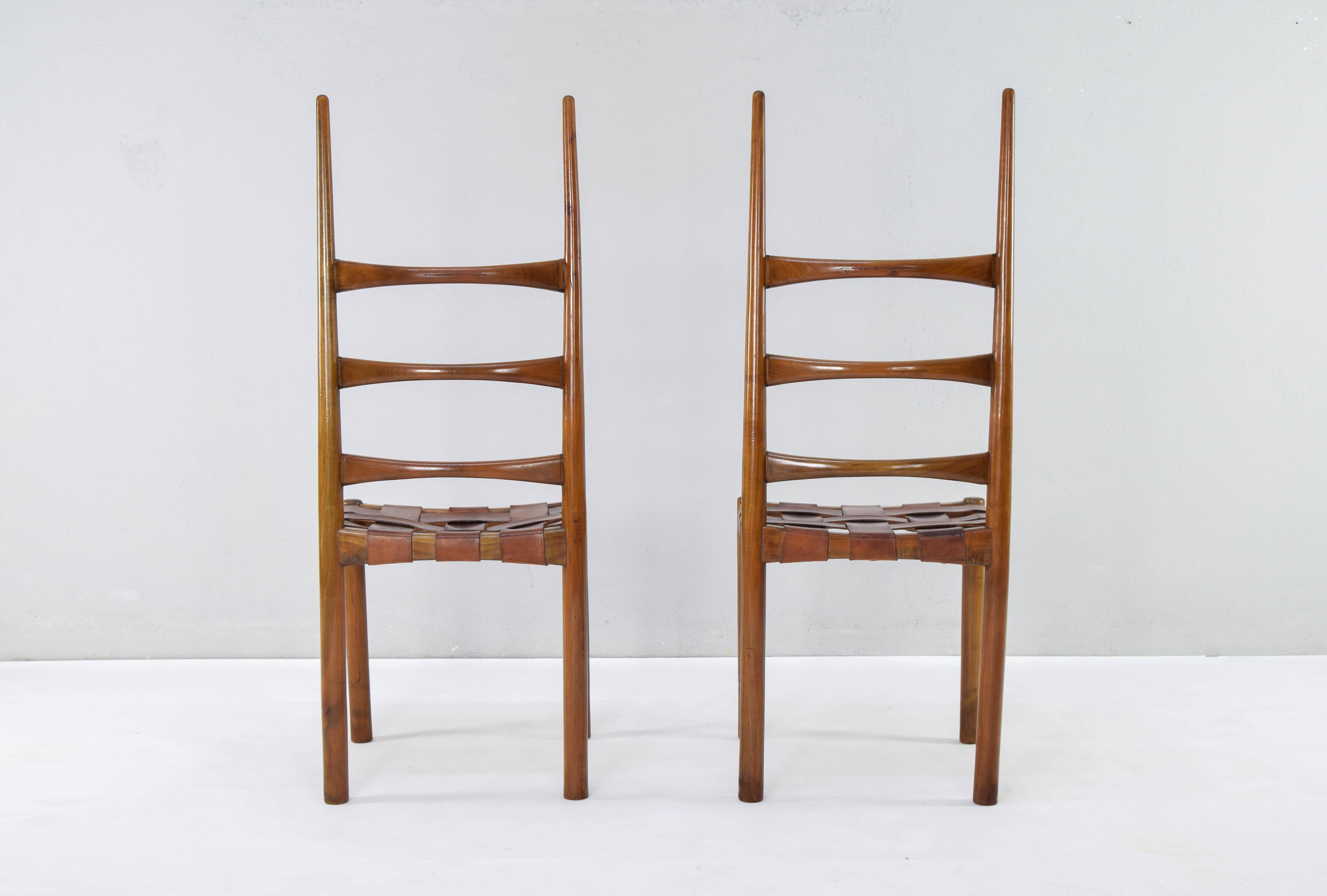 20th Century Pair of Jordi Villanova Billar Mediterranean Modern Chairs, Spain 60s