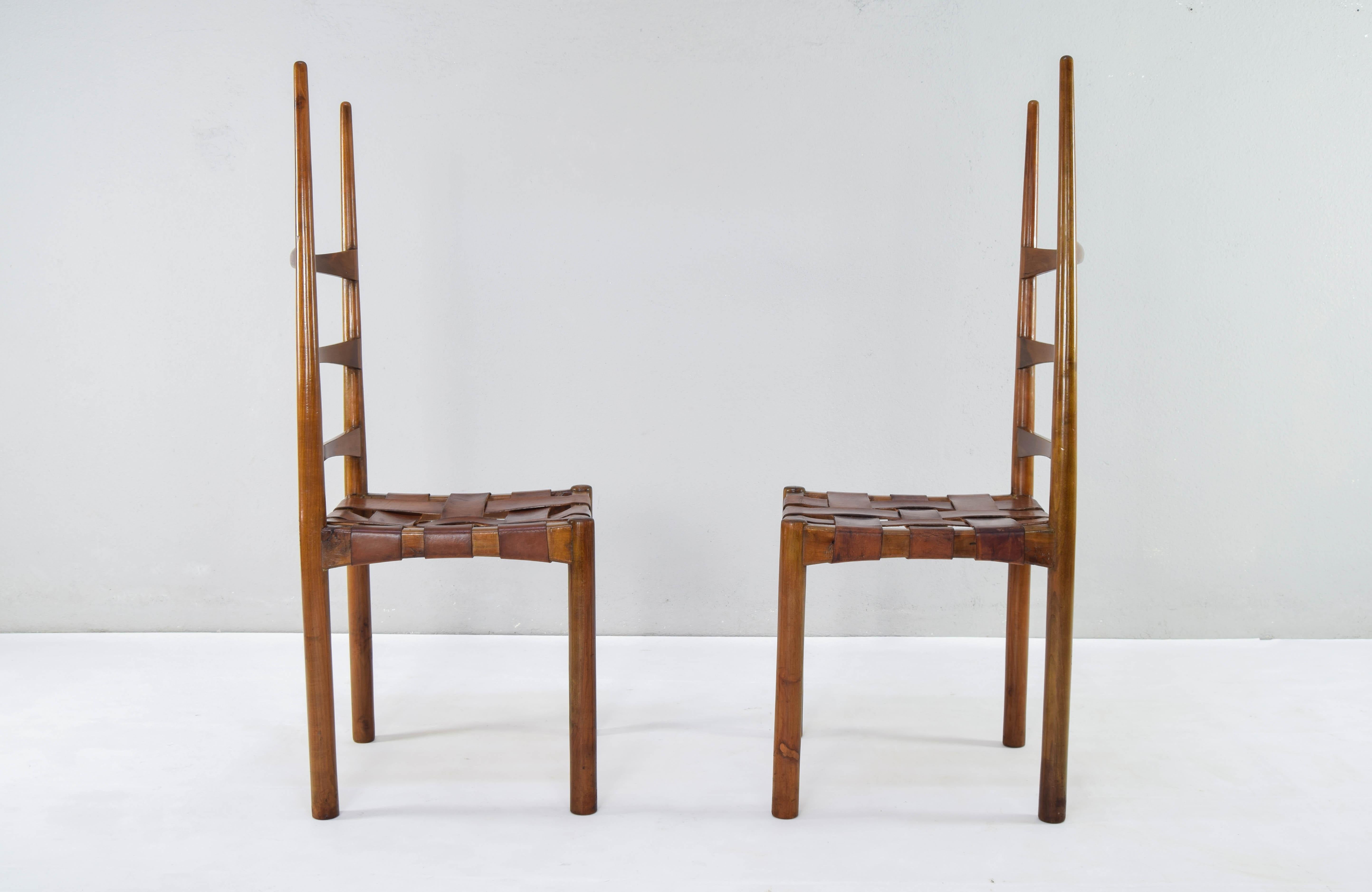 Pair of Jordi Villanova Billar Mediterranean Modern Chairs, Spain 60s 1