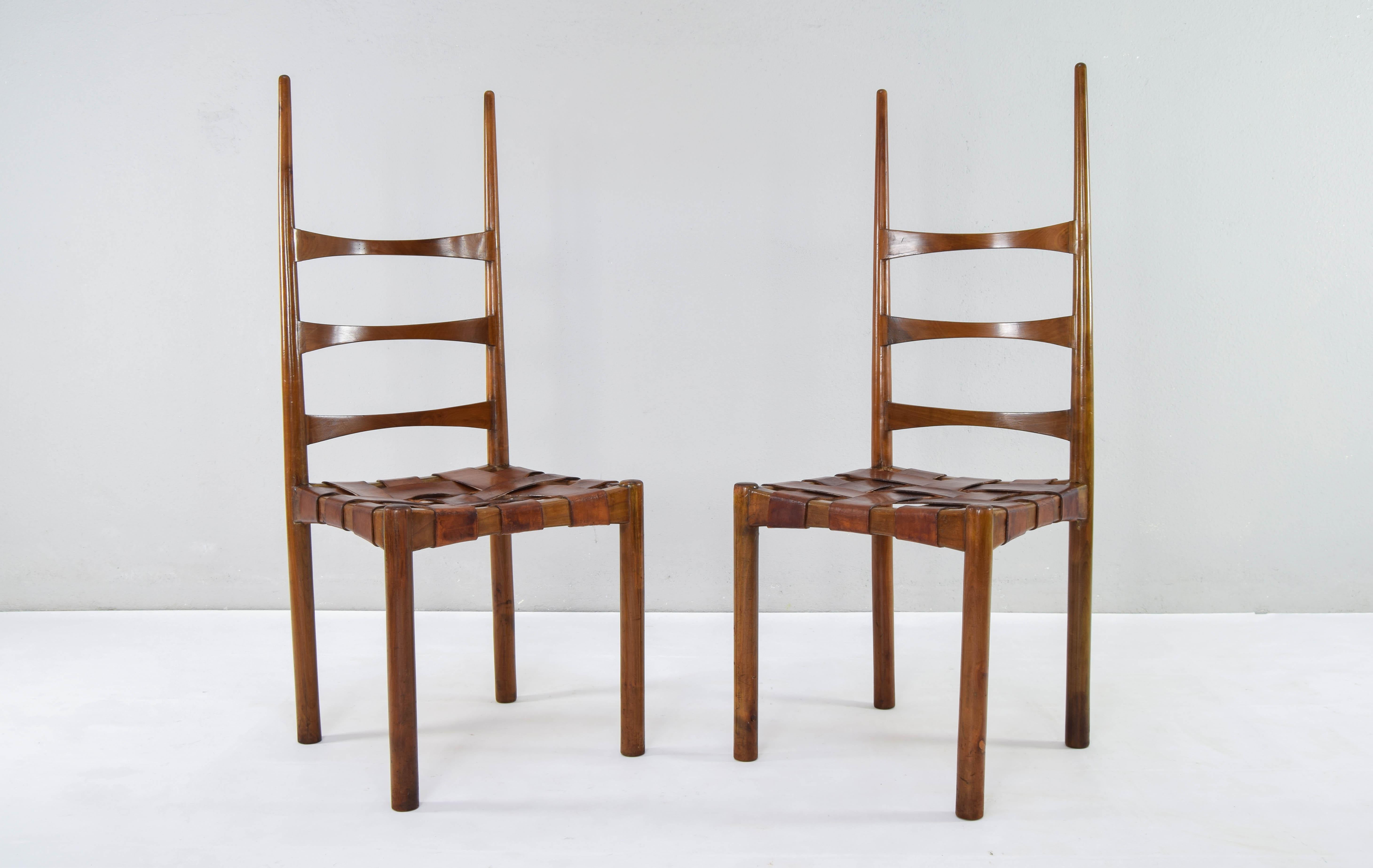 Pair of Jordi Villanova Billar Mediterranean Modern Chairs, Spain 60s 2