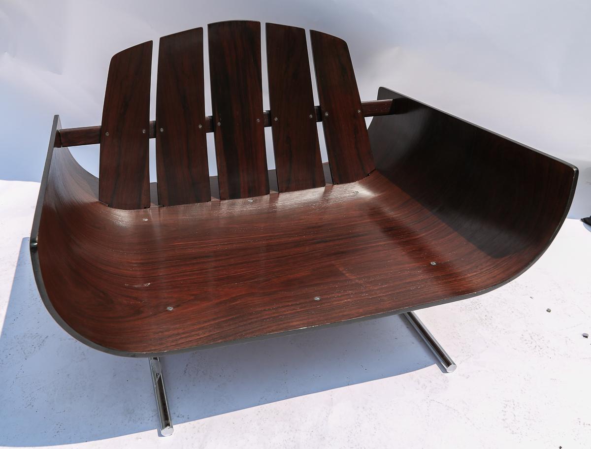 Mid-20th Century Pair of Jorge Zalszupin 1960s Brazilian Jacaranda Presidencial Lounge Chairs  For Sale