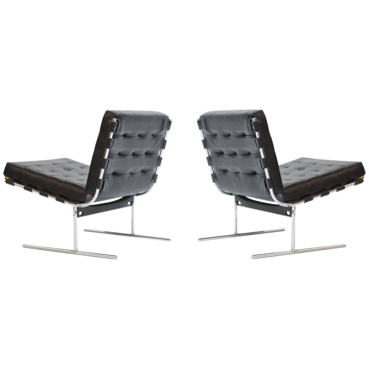 Pair of Jorge Zalszupin for L'Atalier Brazilian Modern Lounge Chairs, circa 1960