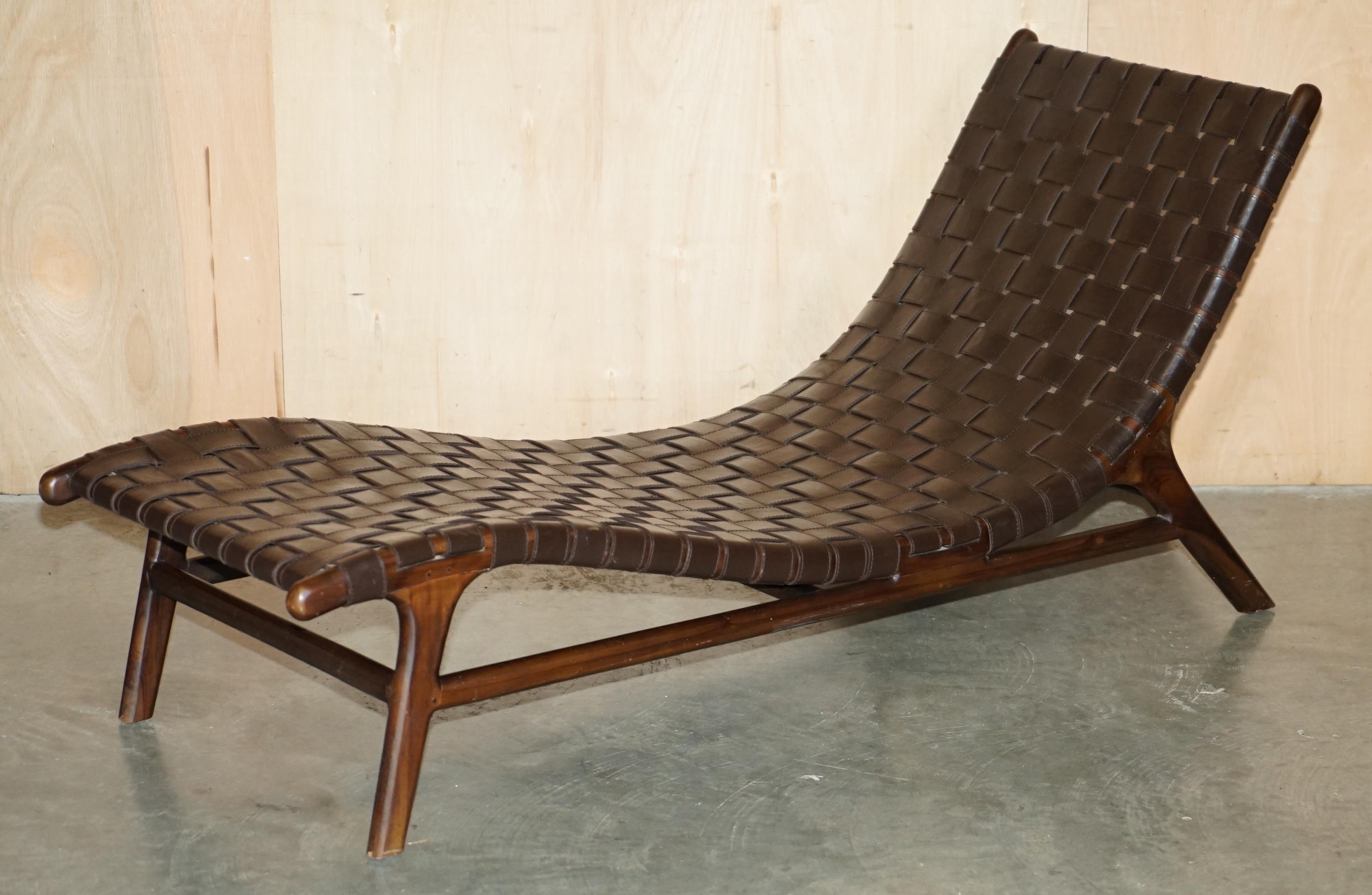 Royal House Antiques

Royal House Antiques is delighted to offer for sale this pair of Jose Zanine Caldas style Danish Walnut 
Woven Leather Reclined chaise lounge chairs 

Please note the delivery fee listed is just a guide, it covers within