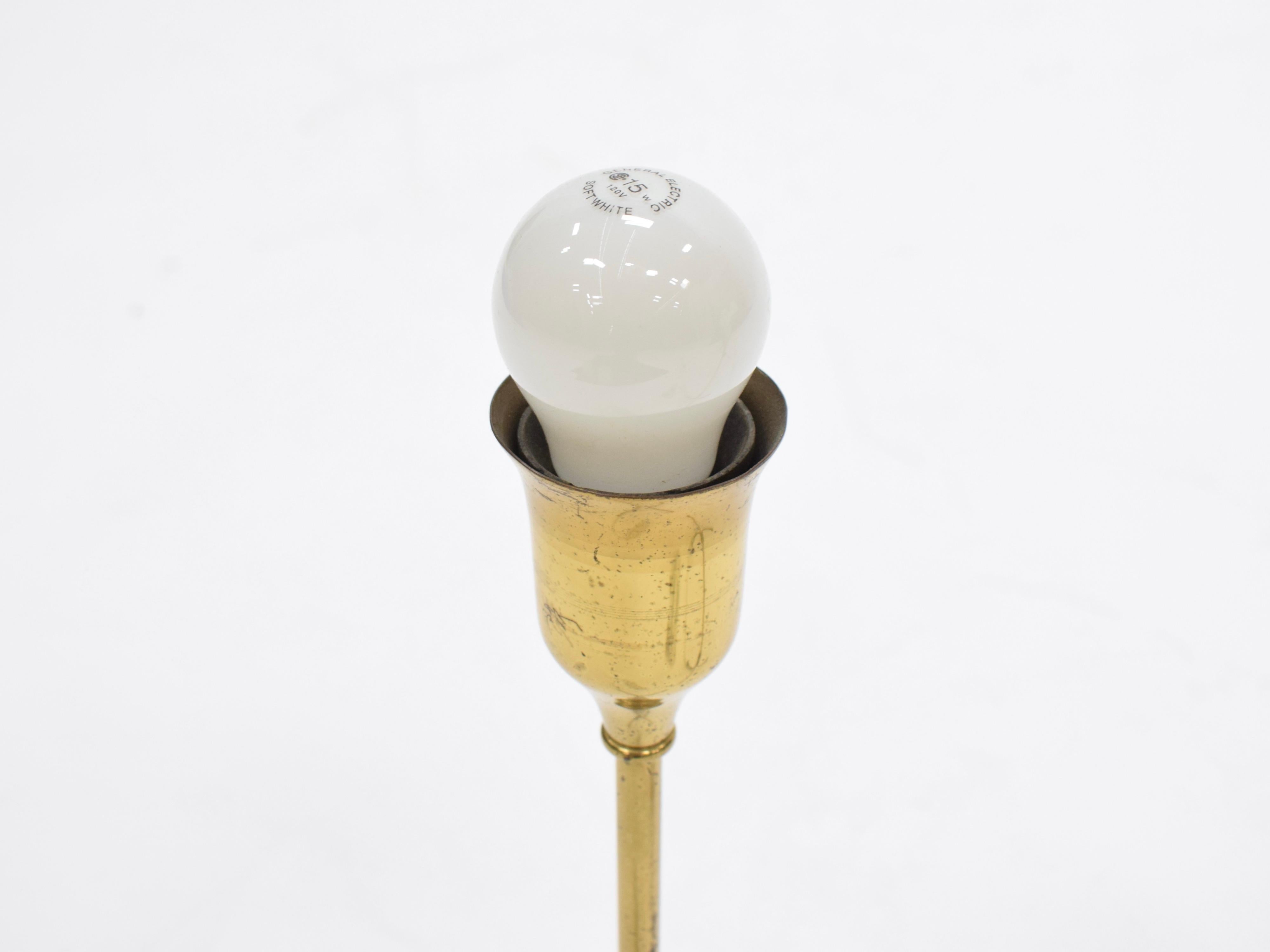 Scandinave moderne Paire de lampes de bureau Josef Frank en laiton - Rare en vente