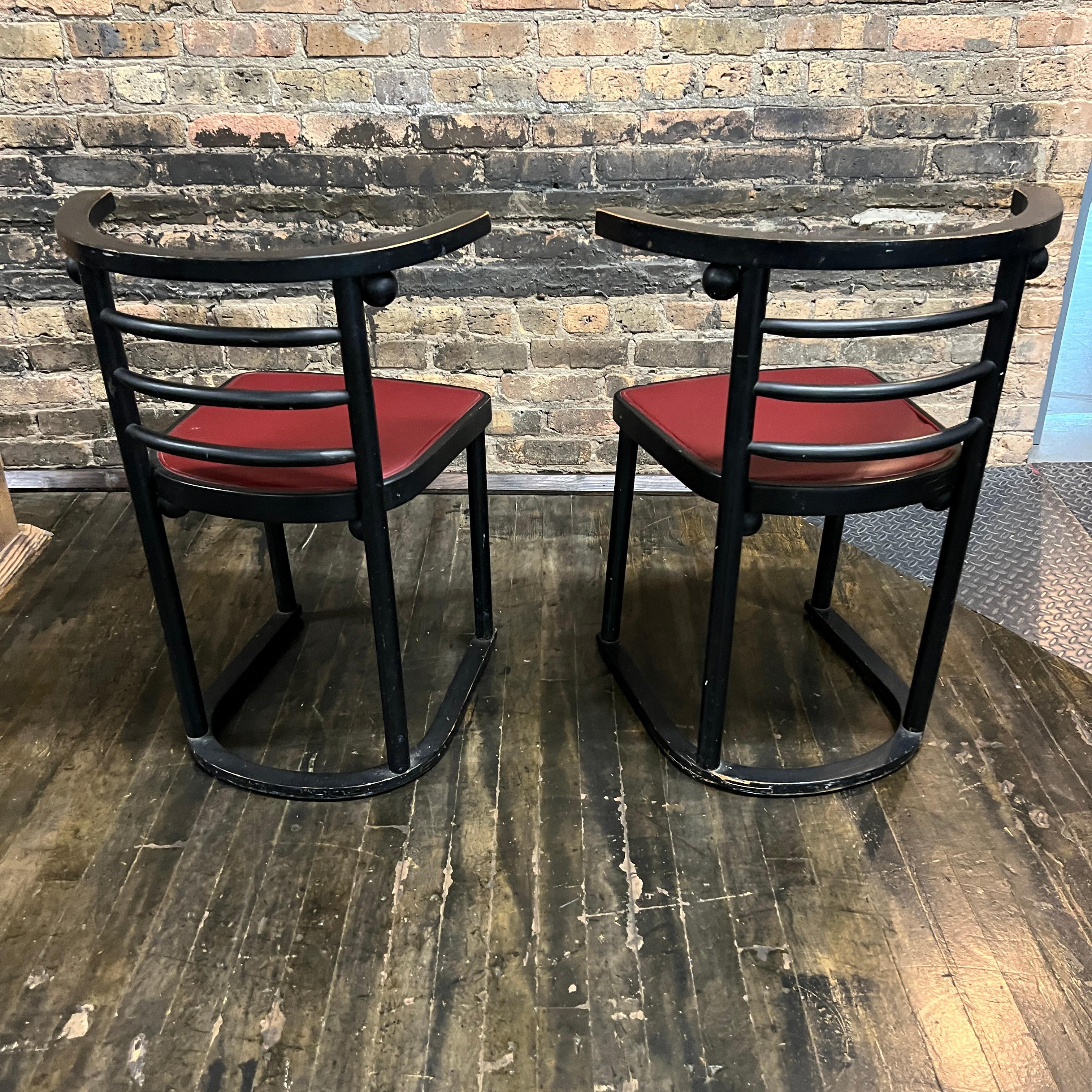 Américain Paire de chaises Fledermaus de Josef Hoffman style 728 par Thonet en vente