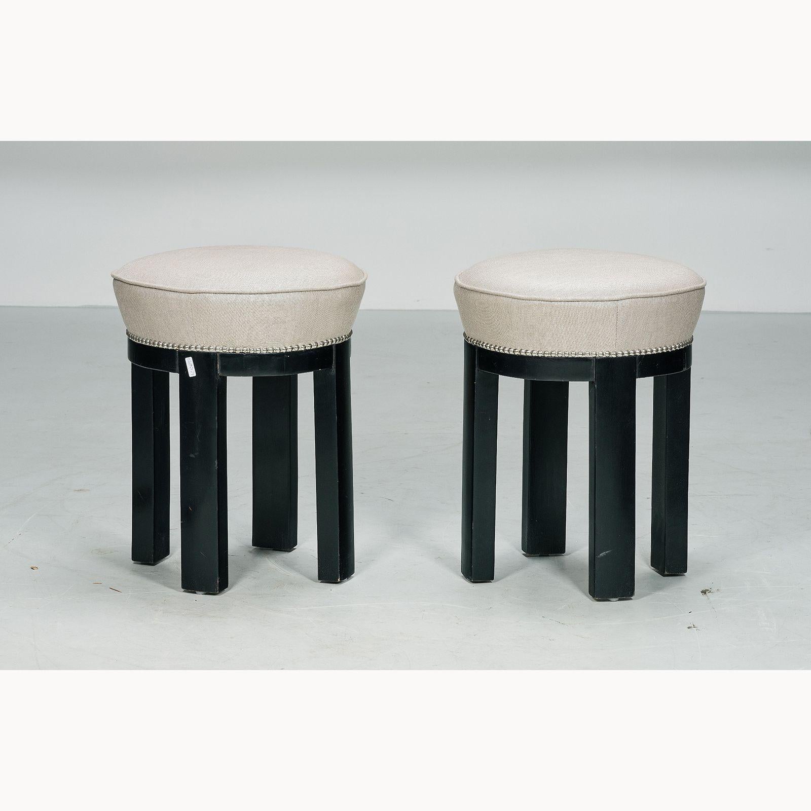 Jugendstil Pair of Josef Hoffmann Attr. Stools For Sale