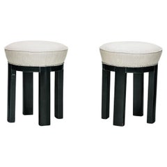 Coppia di Attr. di Josef Hoffmann. Sgabelli