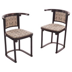 Pair of Josef Hoffmann Fledermaus Side / Dinning Chairs by Wittmann of Austria