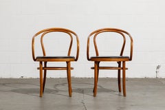 Paire de fauteuils en bois de dentelle Josef Hoffmann pour Thonet:: signés