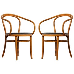 Pair of Josef Hoffmann for Thonet Bentwood Armchairs, Signed