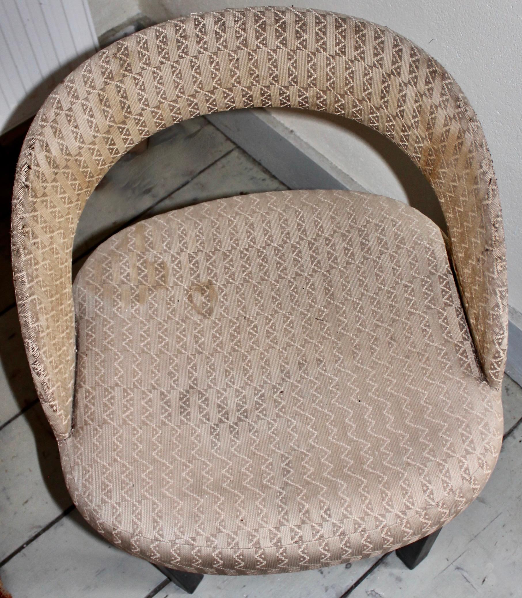 20th Century Pair of Josef Hoffmann Wiener Werkstätte Upholstered Side Chairs Original Fabric For Sale