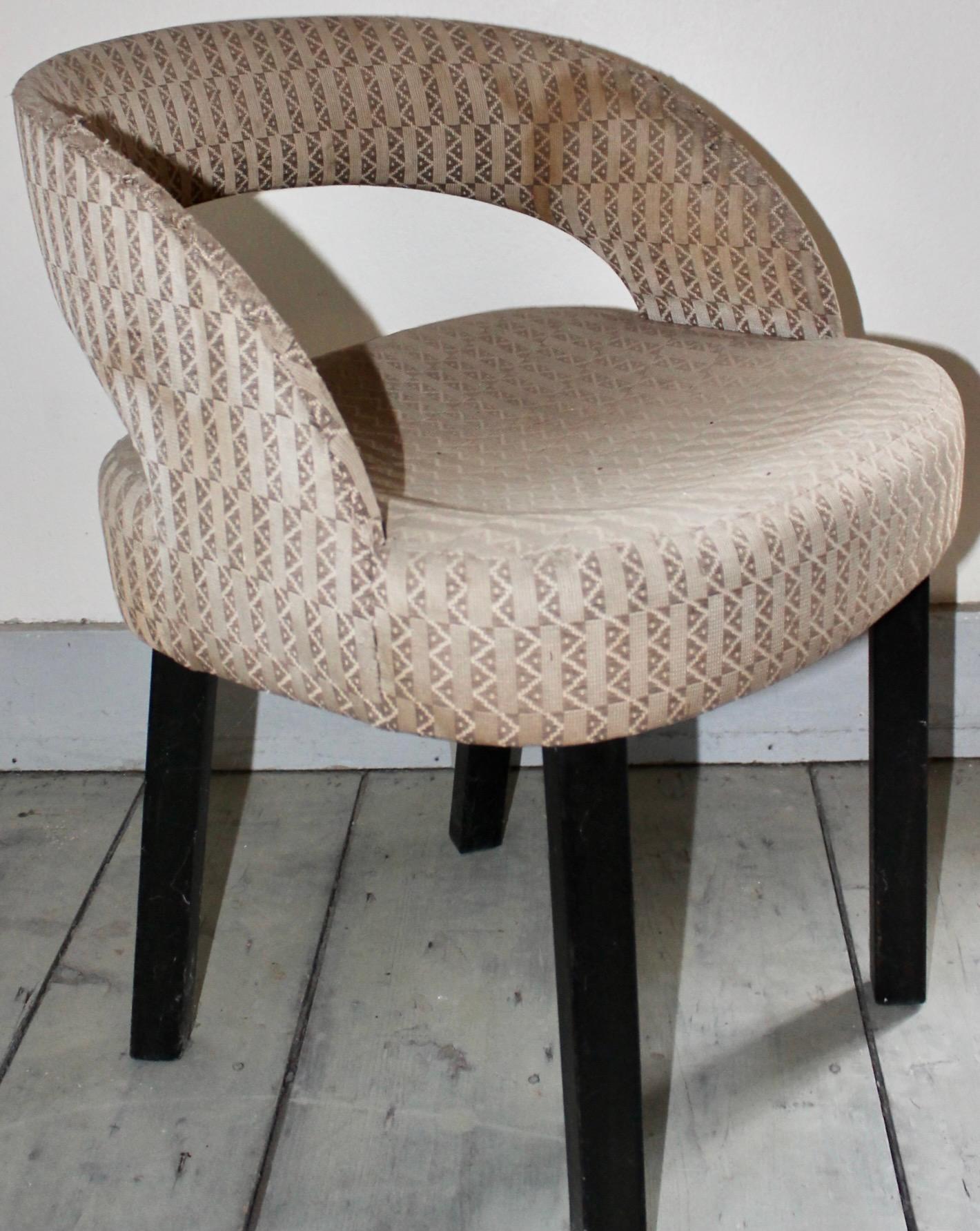Wood Pair of Josef Hoffmann Wiener Werkstätte Upholstered Side Chairs Original Fabric For Sale