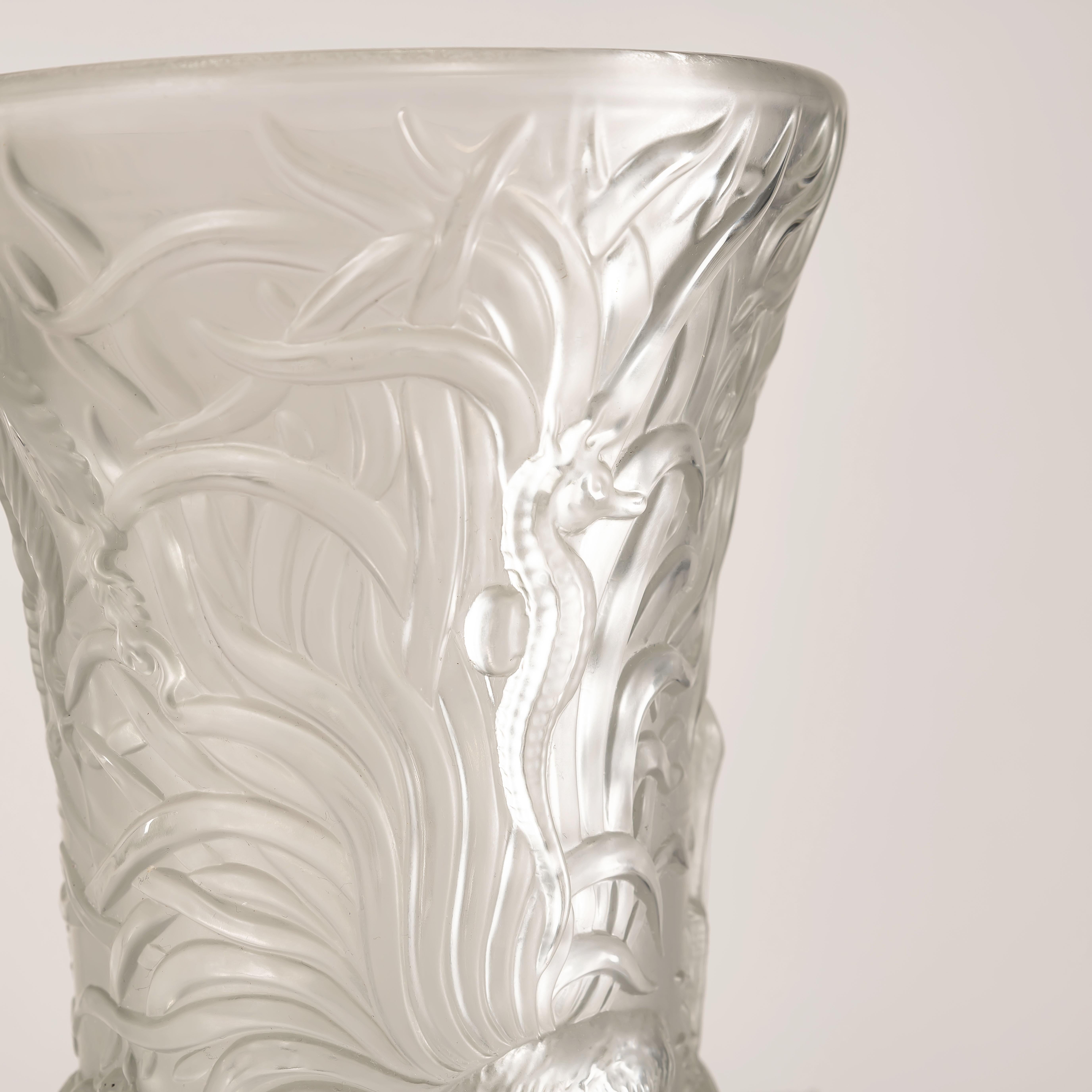 Paar Vasen mit Meeresbewohnern aus Glas von Josef Inwald für Barolac, 1960er Jahre im Angebot 3