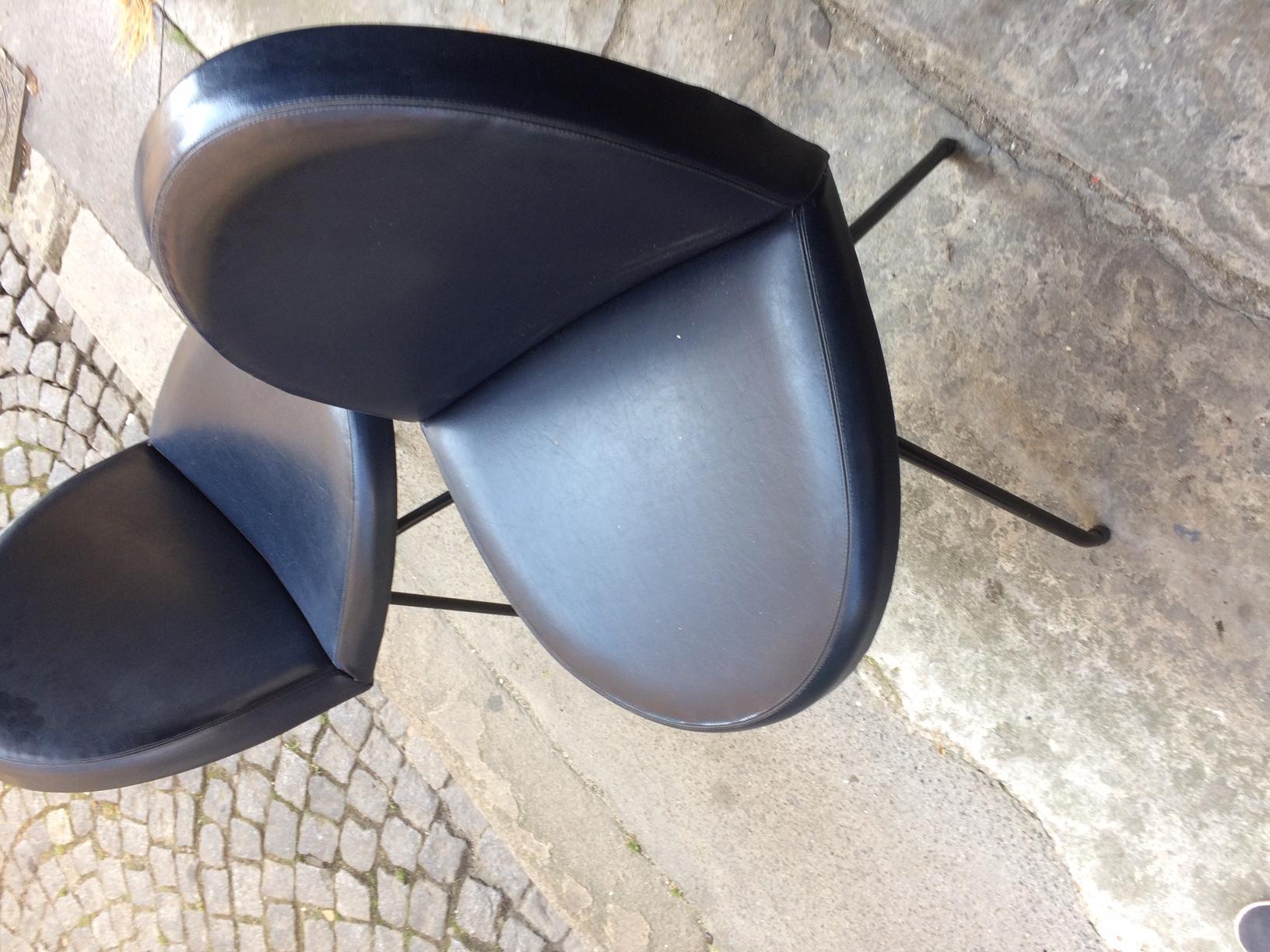 Metal Pair of Joseph-André Motte chairs, model 771, France, 1950s