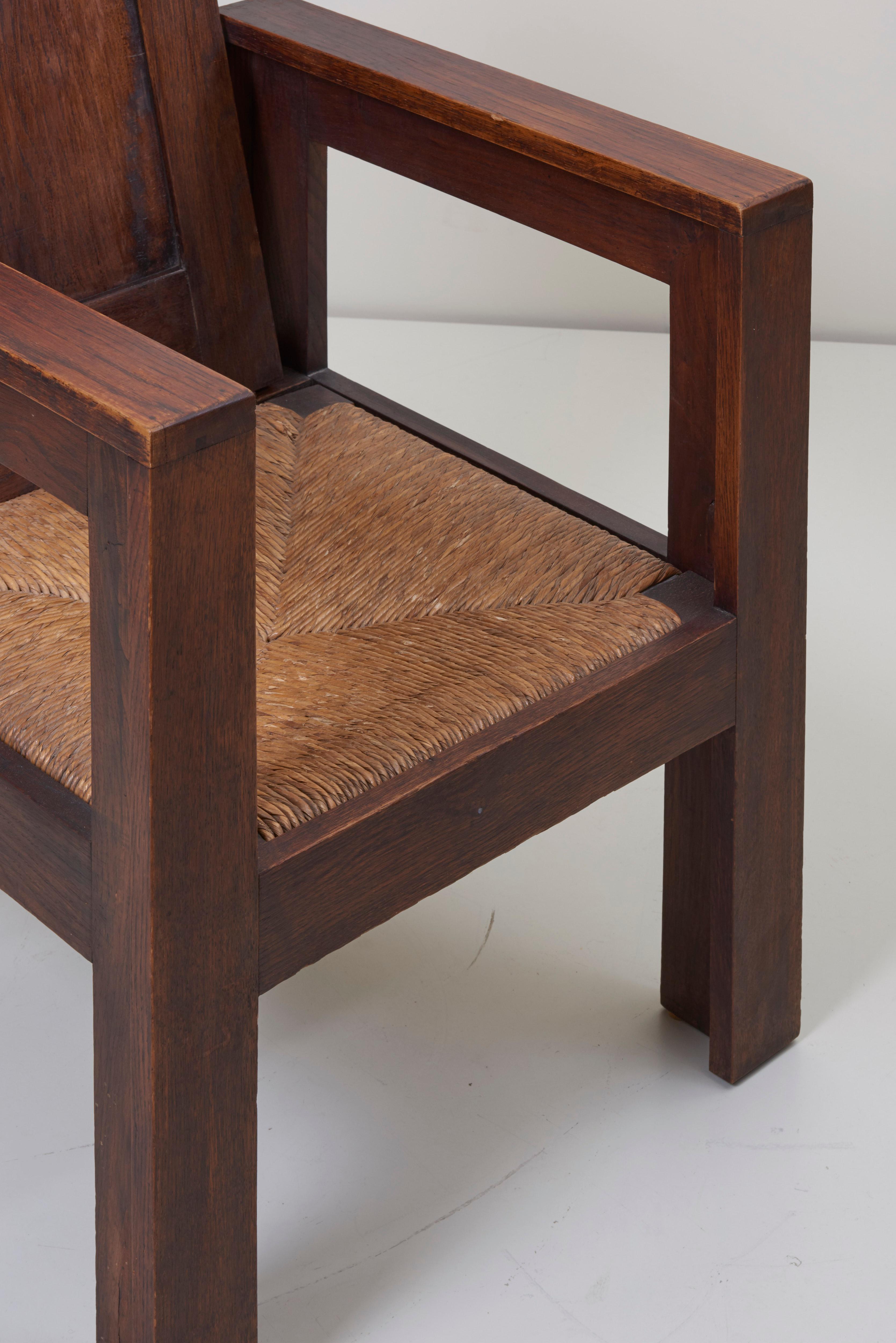 Paire de fauteuils de salon Joseph Savina en chêne, France, années 1940 2