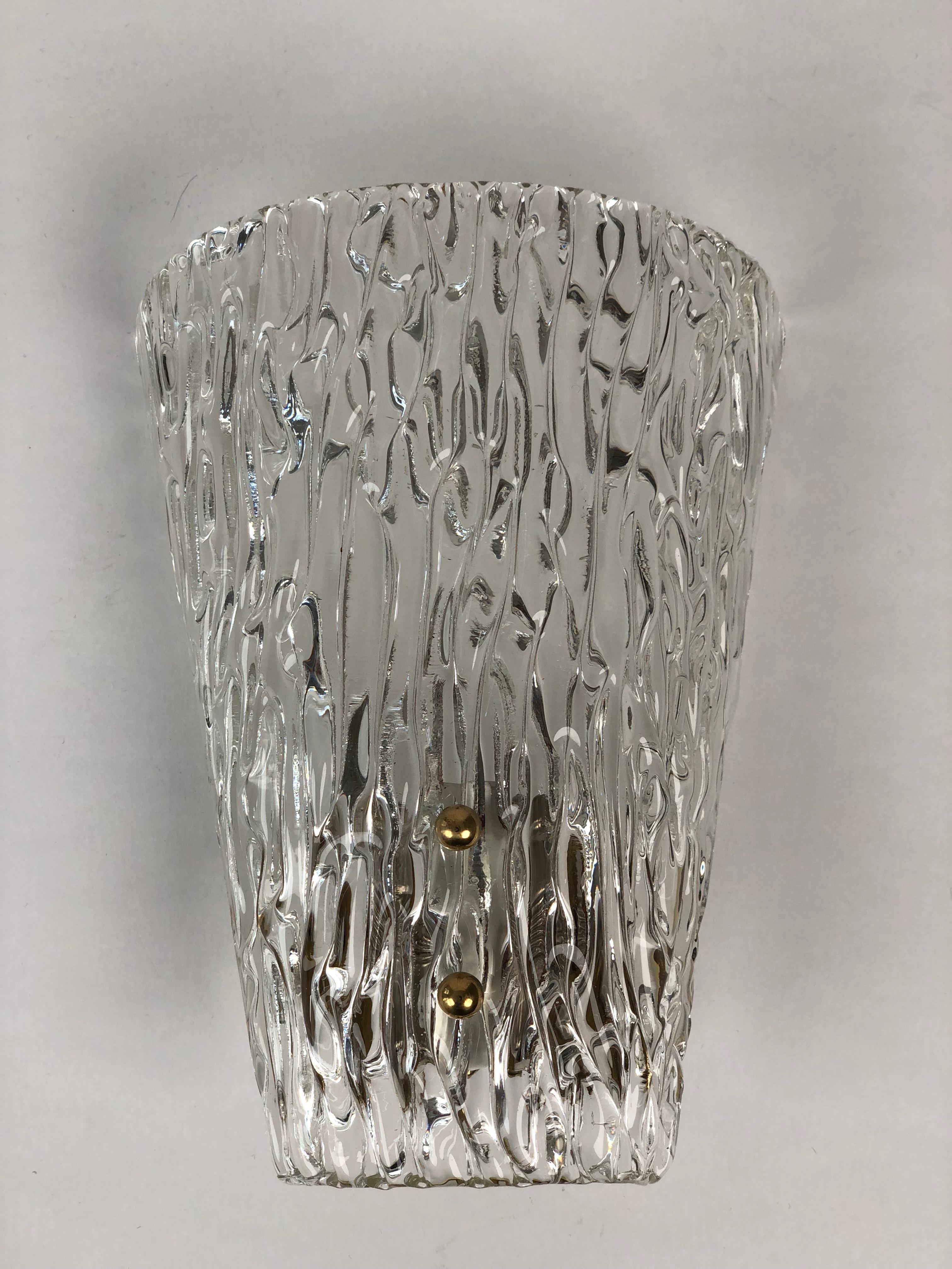 textured glass wall light