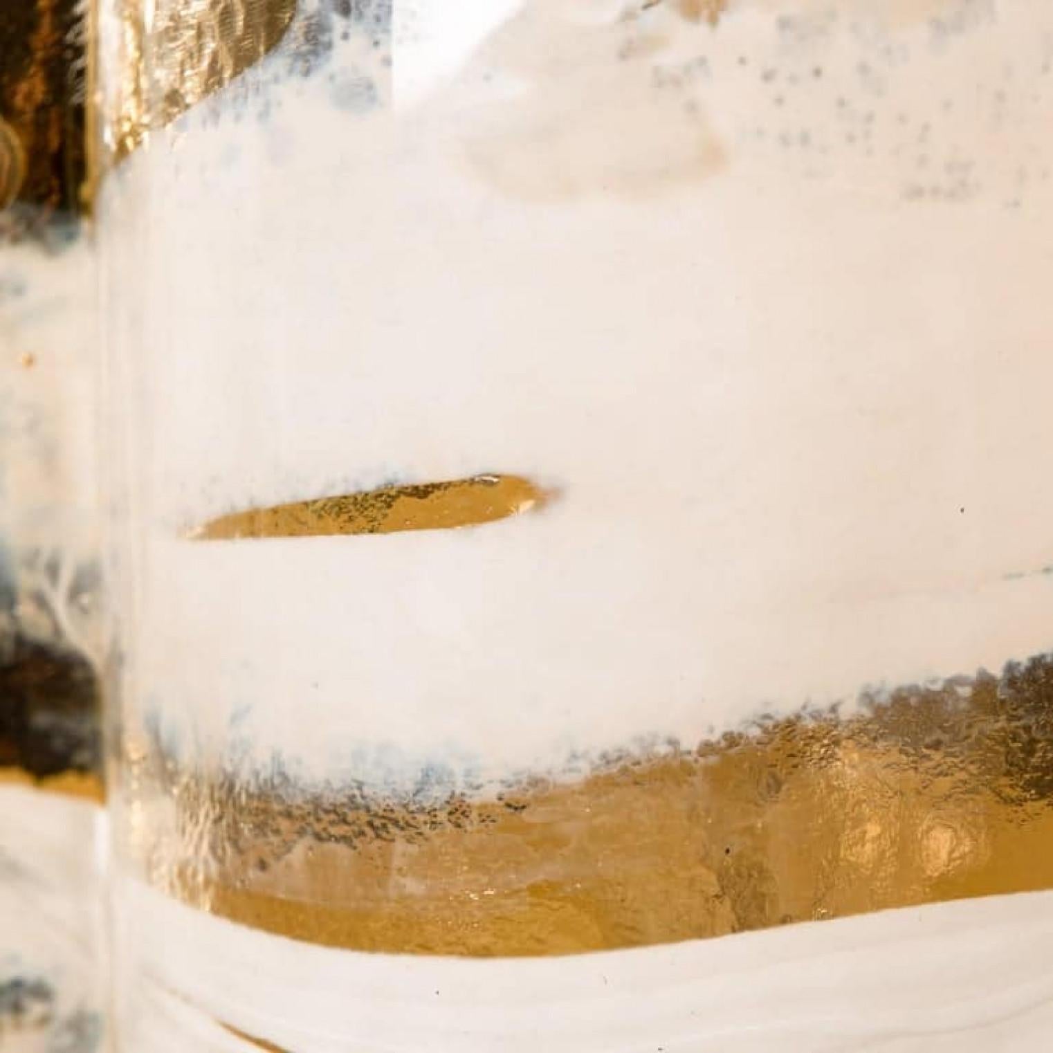 Paar von J.T. Kalmar-Wandleuchter aus Muranoglas und Messing, Österreich, 1960 im Angebot 1