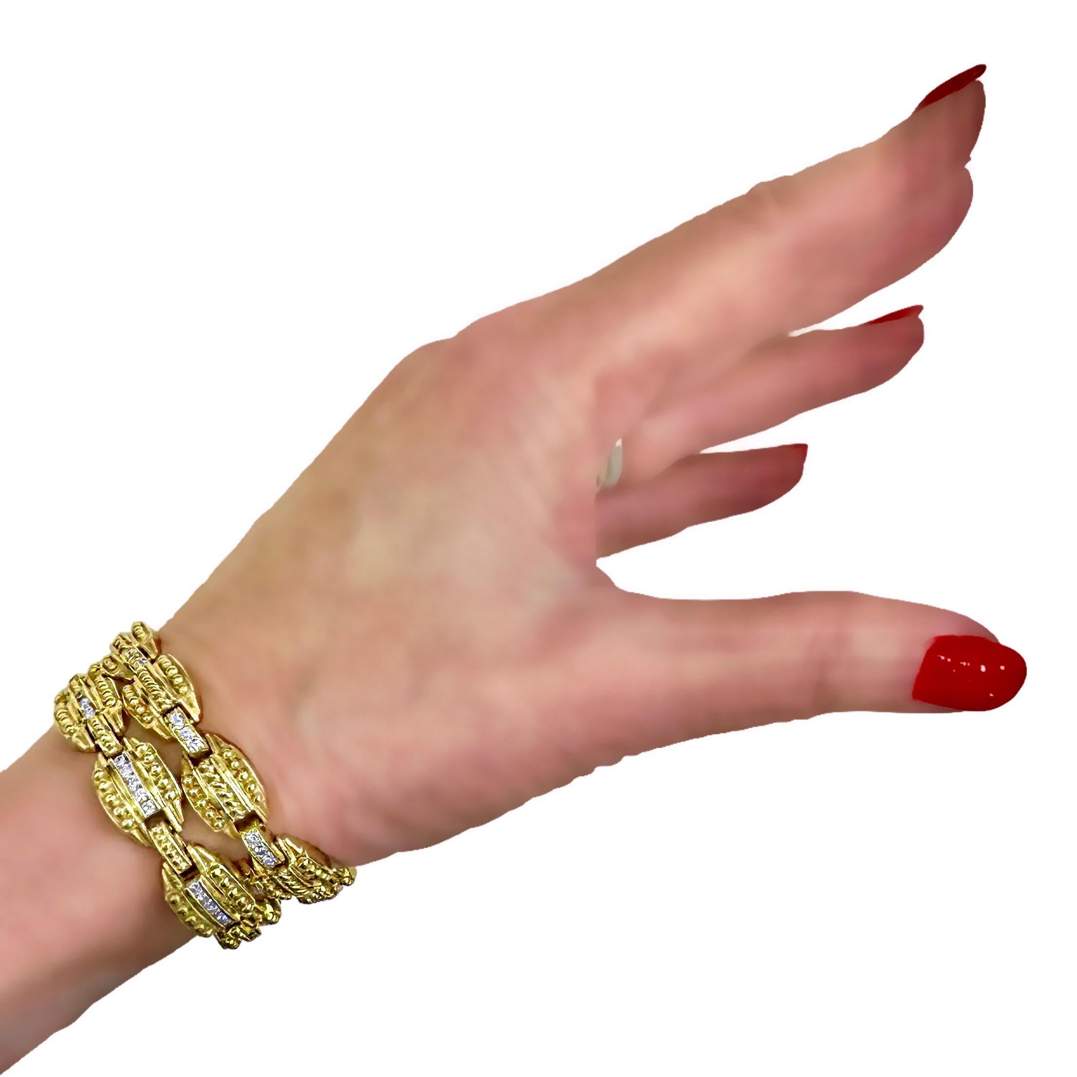 Judith Ripka Bracelets en or jaune 18 carats et diamants en vente 5