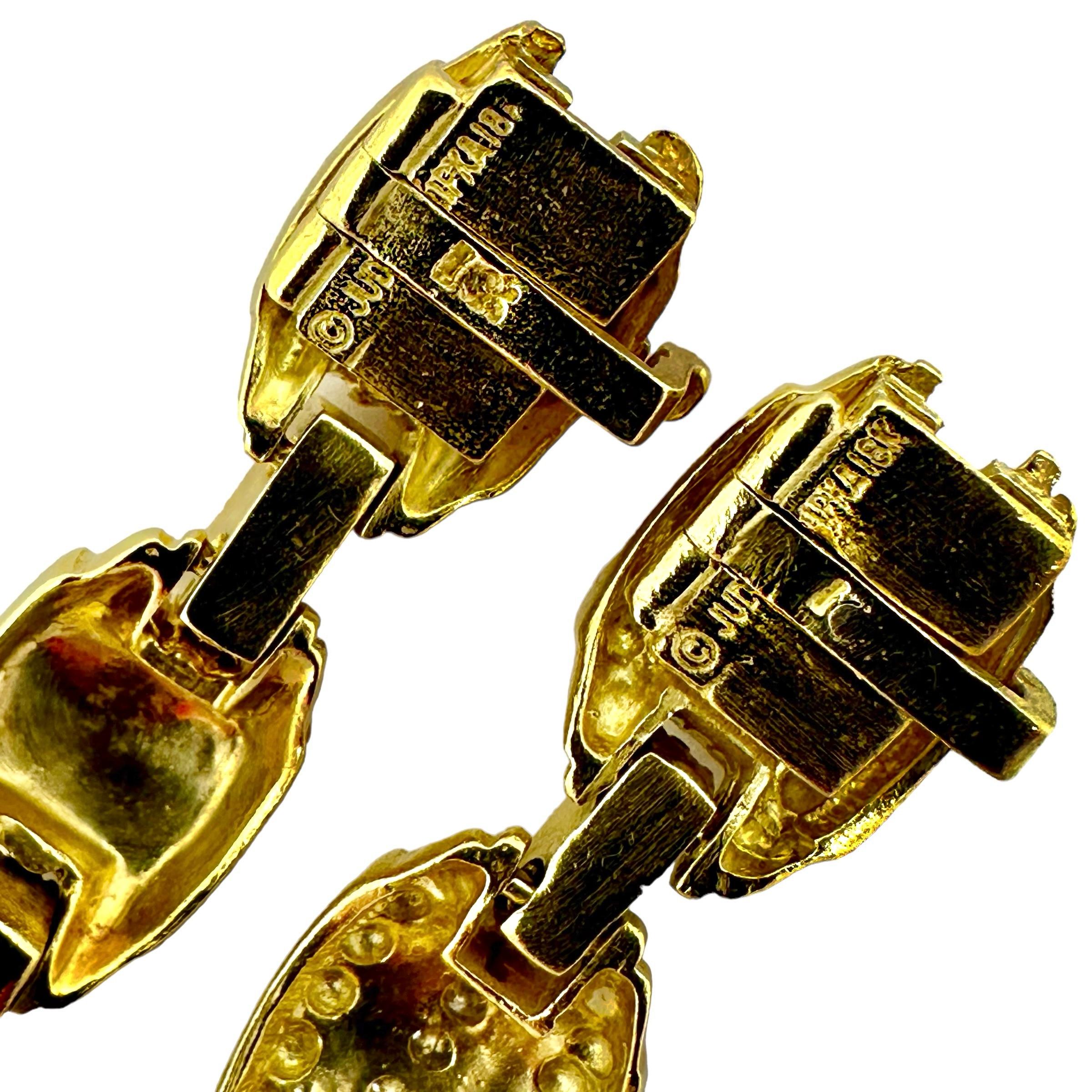 Moderne Judith Ripka Bracelets en or jaune 18 carats et diamants en vente