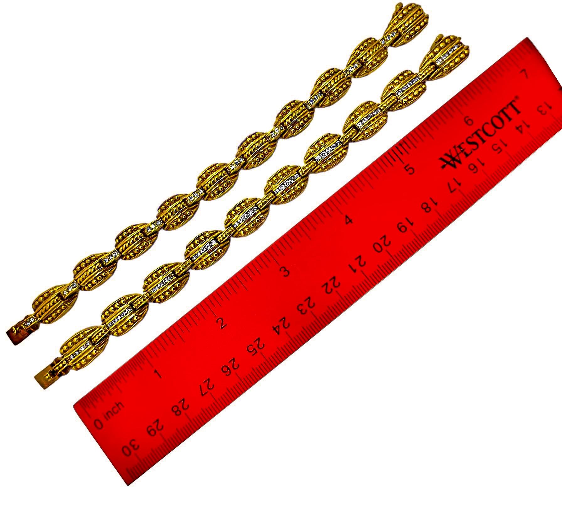 Judith Ripka Bracelets en or jaune 18 carats et diamants en vente 1